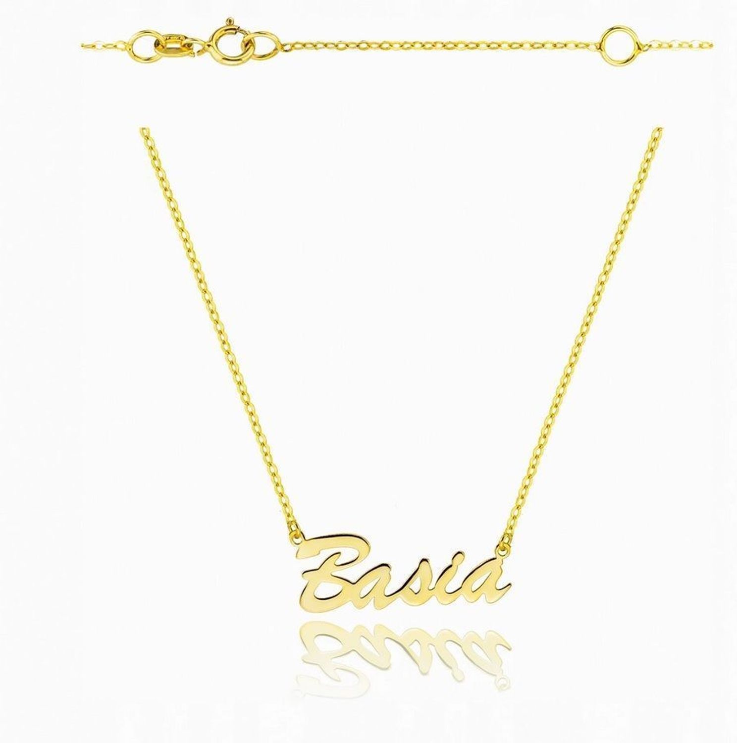 Złoty naszyjnik celebrytka z imieniem BASIA DIA-NSZ-CEL243NG8KBASIA-333.jpg