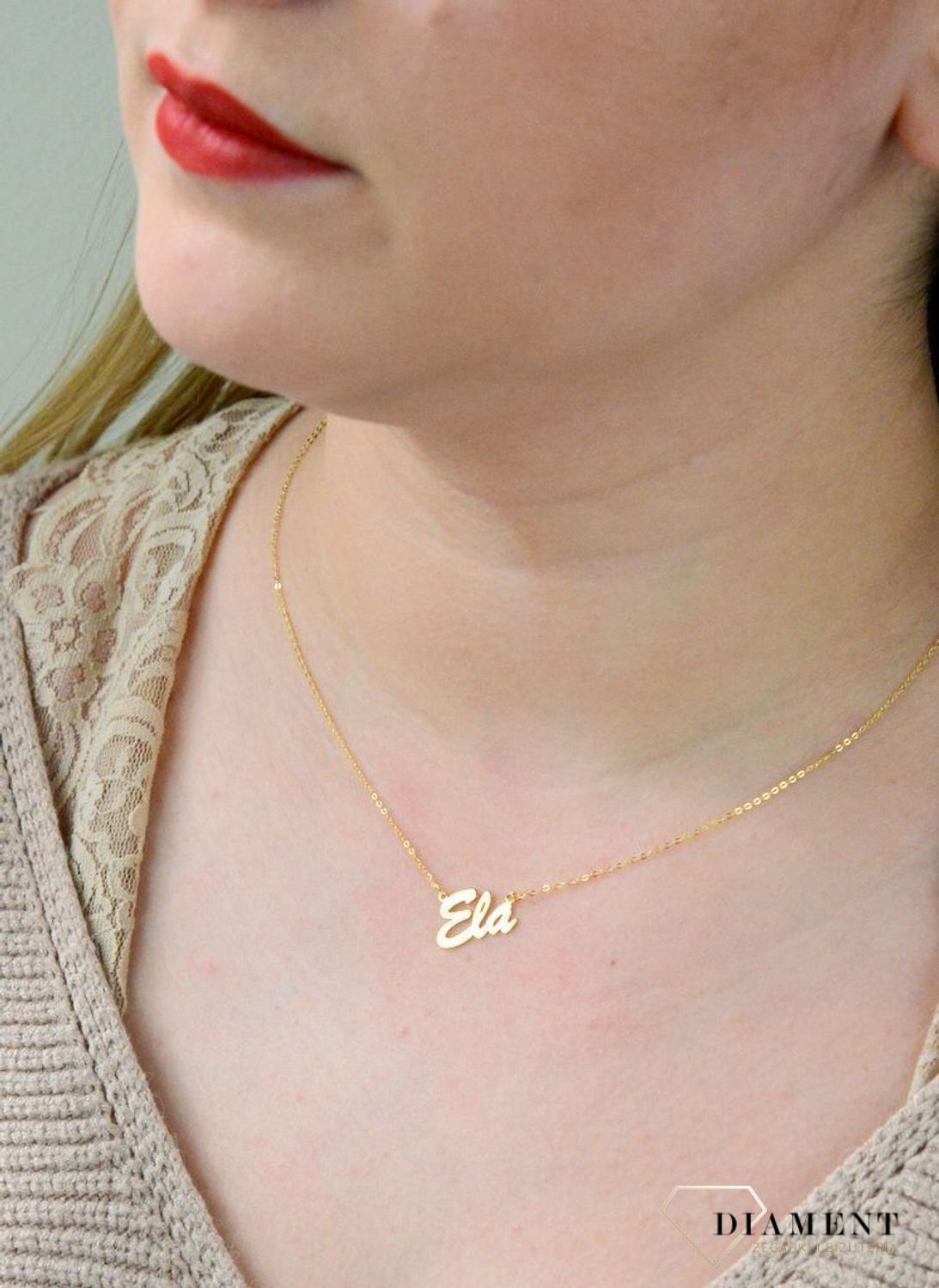 Złota celebrytka 333 z imieniem ELA DIA-NSZ-CEL243NG8KELA-333.jpg