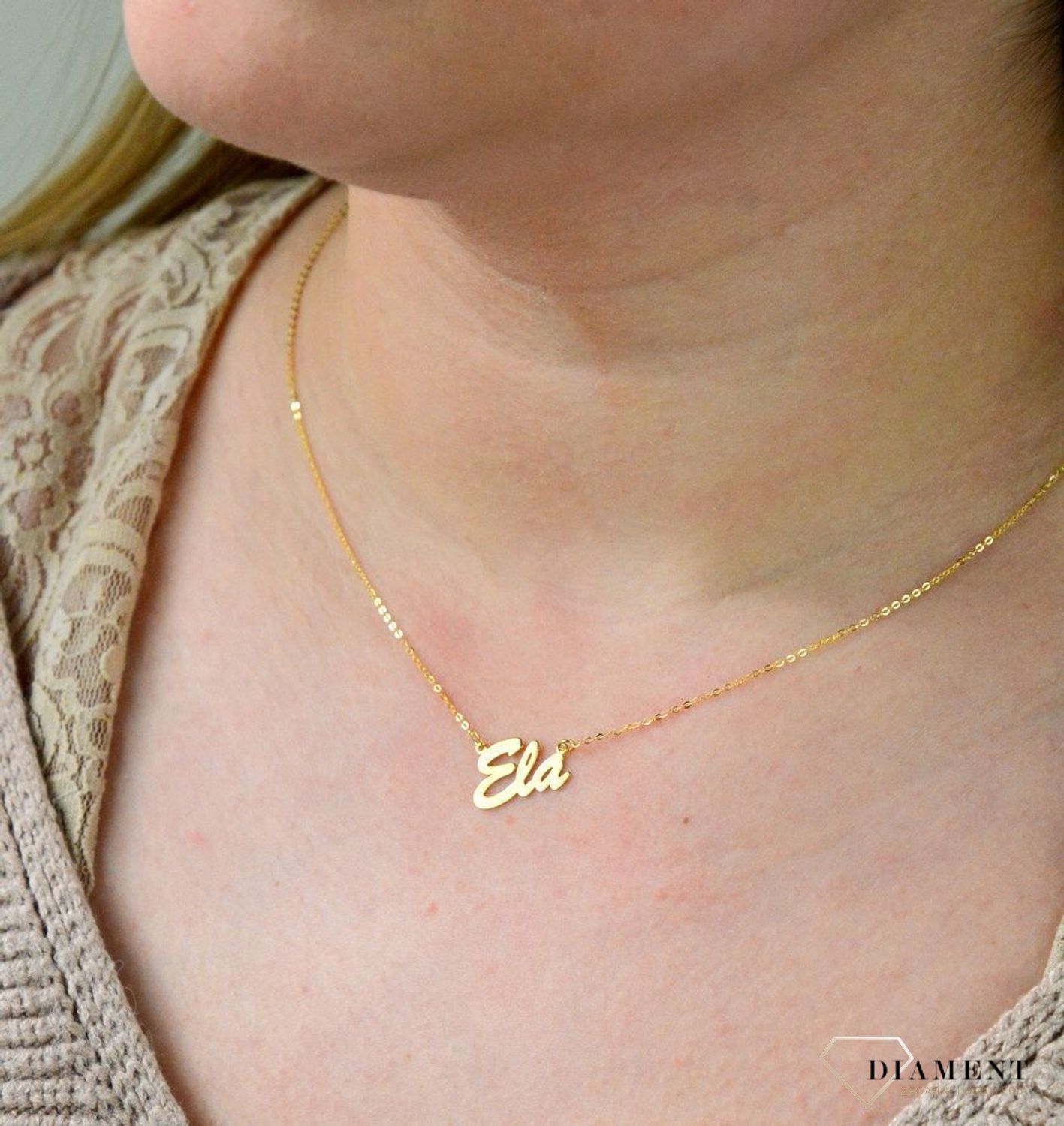 Złota celebrytka 333 z imieniem ELA DIA-NSZ-CEL243NG8KELA-333.jpg
