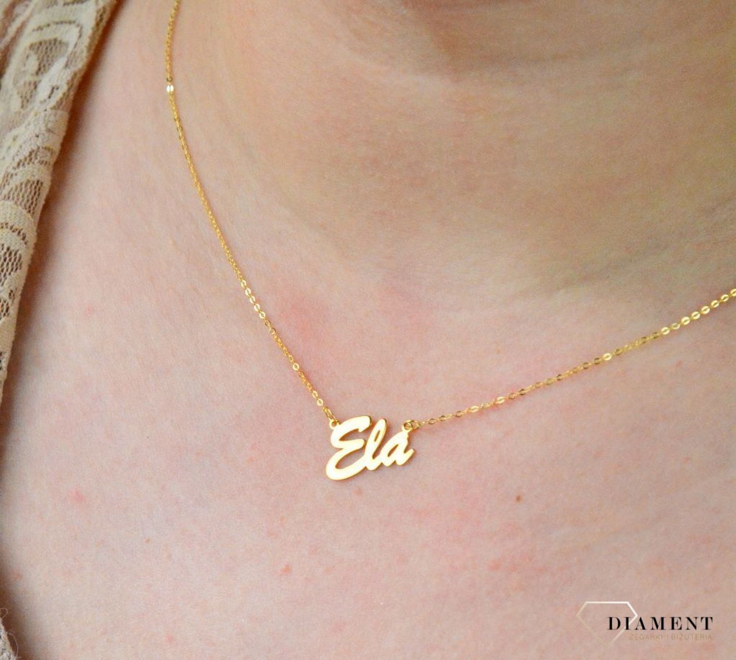 Złota celebrytka 333 z imieniem ELA DIA-NSZ-CEL243NG8KELA-333.jpg