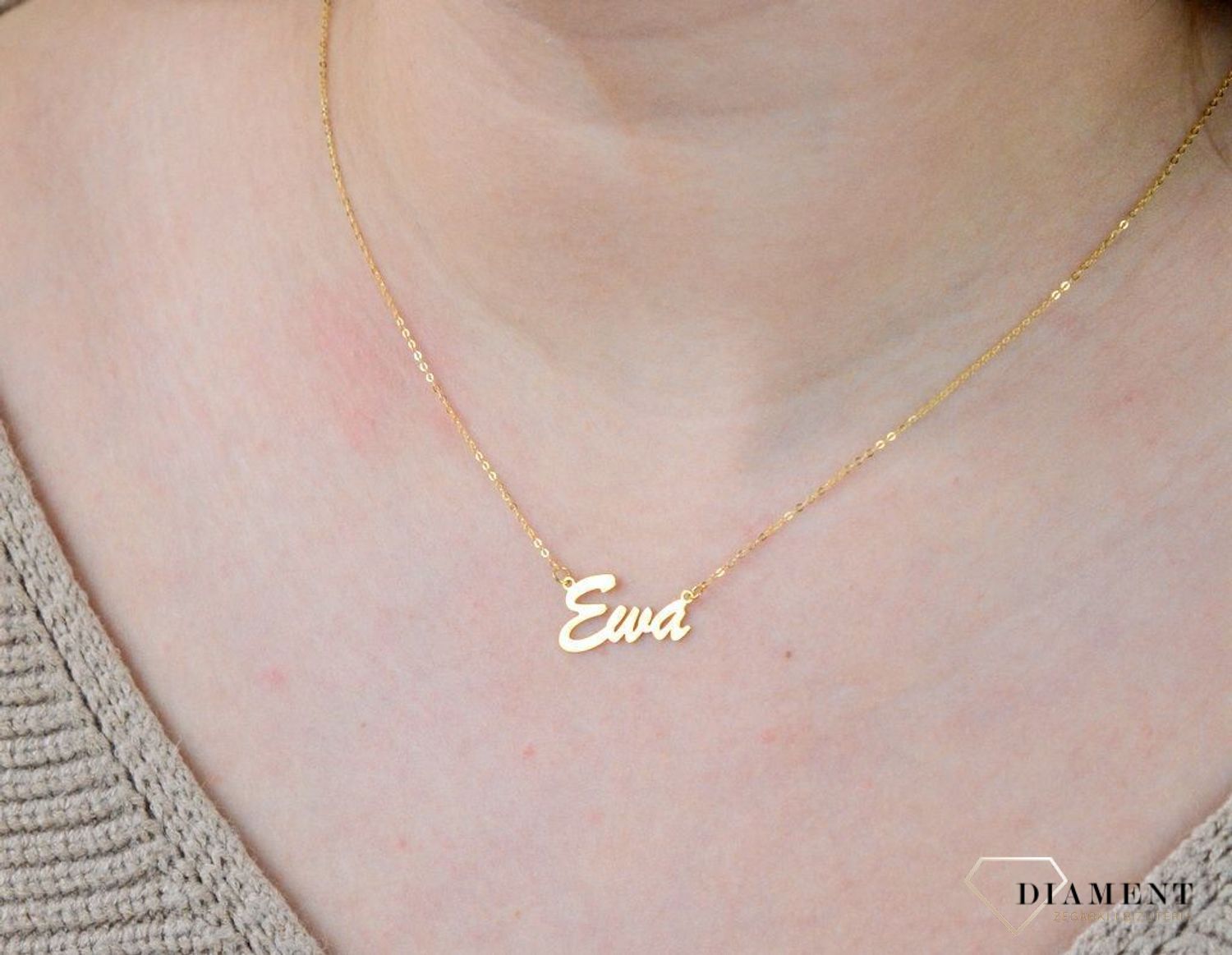 Złota celebrytka 333 z imieniem EWA DIA-NSZ-CEL243NG8KEWA-333.jpg