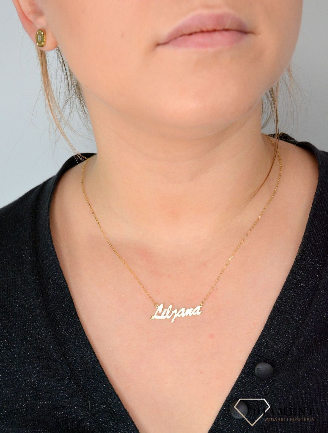 Złoty naszyjnik celebrytka z imieniem LILIANA DIA-NSZ-CEL243NG8KLILIANA-333.jpg