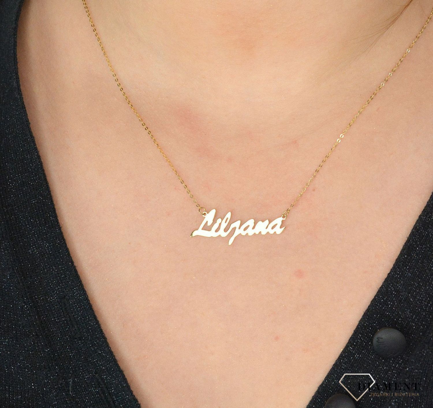 Złoty naszyjnik celebrytka z imieniem LILIANA DIA-NSZ-CEL243NG8KLILIANA-333.jpg