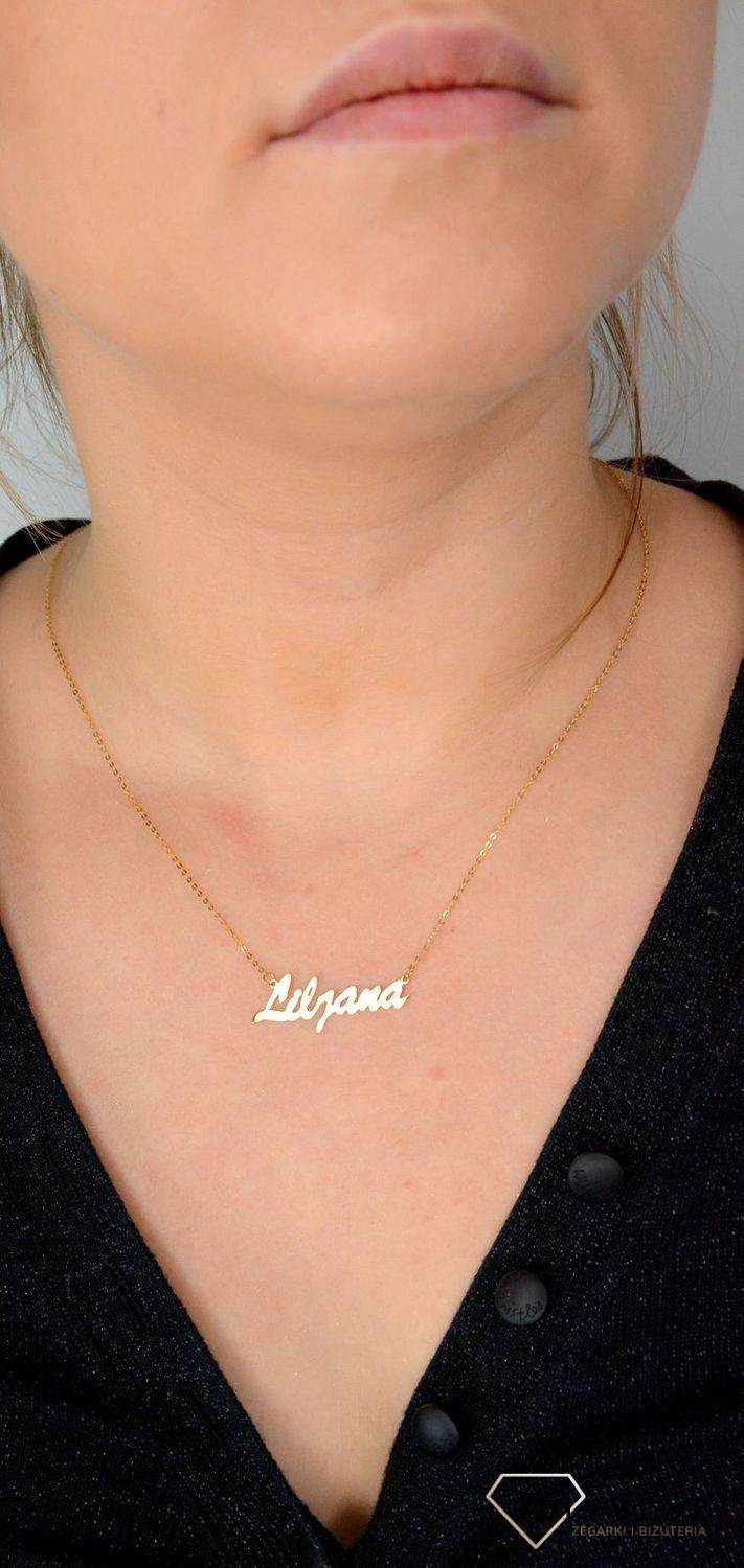 Złoty naszyjnik celebrytka z imieniem LILIANA DIA-NSZ-CEL243NG8KLILIANA-333.jpg