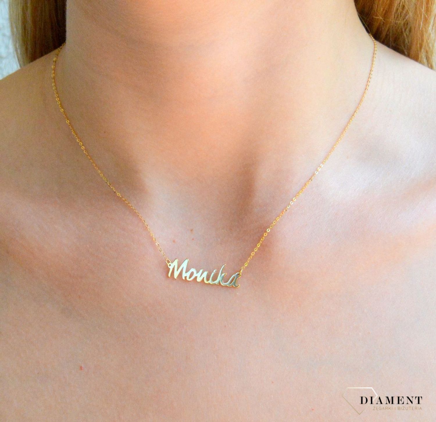 Złoty naszyjnik damski celebrytka z imieniem Monika 333. Naszyjnik damski z imieniem. Złoty naszyjnik damski z imieniem Monika. Złota celebrytka Monika. Naszyjnik damski złota celebrytka Monika na prezent (2).jpg