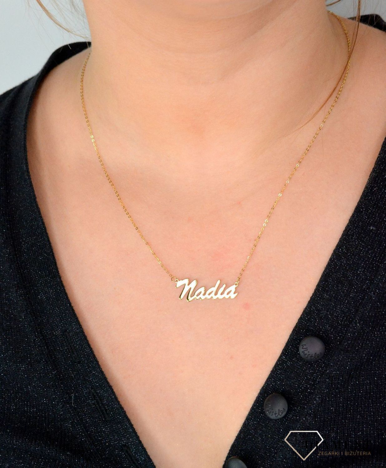 Złoty naszyjnik celebrytka z imieniem NADIA DIA-NSZ-CEL243NG8KNADIA-333.jpg