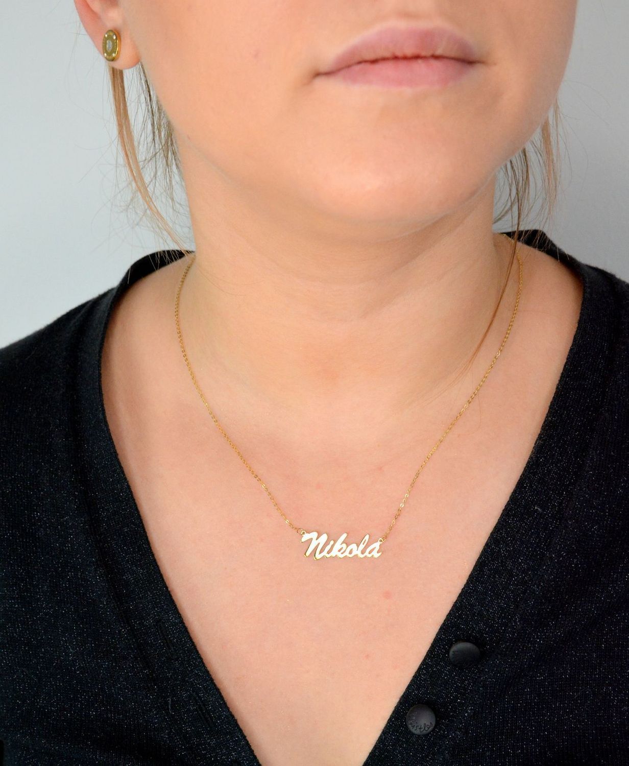 Złoty naszyjnik celebrytka z imieniem NIKOLA DIA-NSZ-CEL243NG8KNIKOLA-333v.jpg