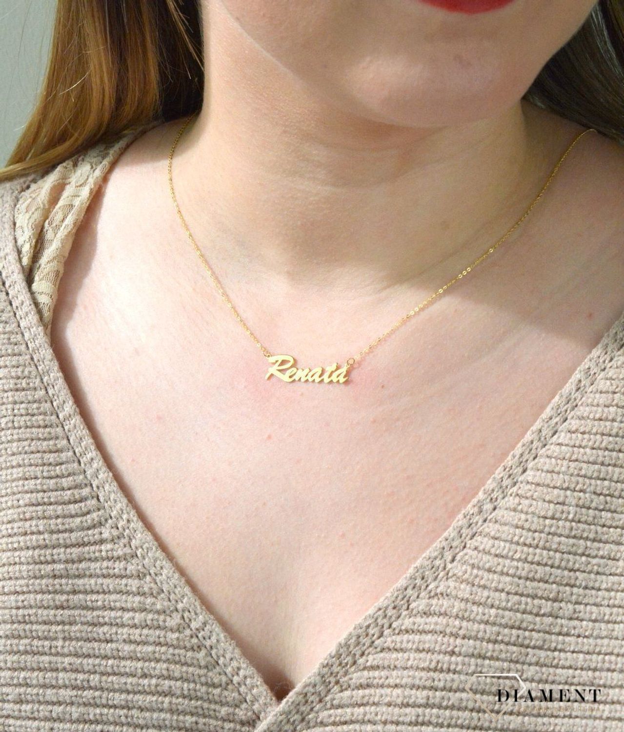 Złota celebrytka 333 z imieniem RENATA DIA-NSZ-CEL243NG8KRENATA-333.jpg