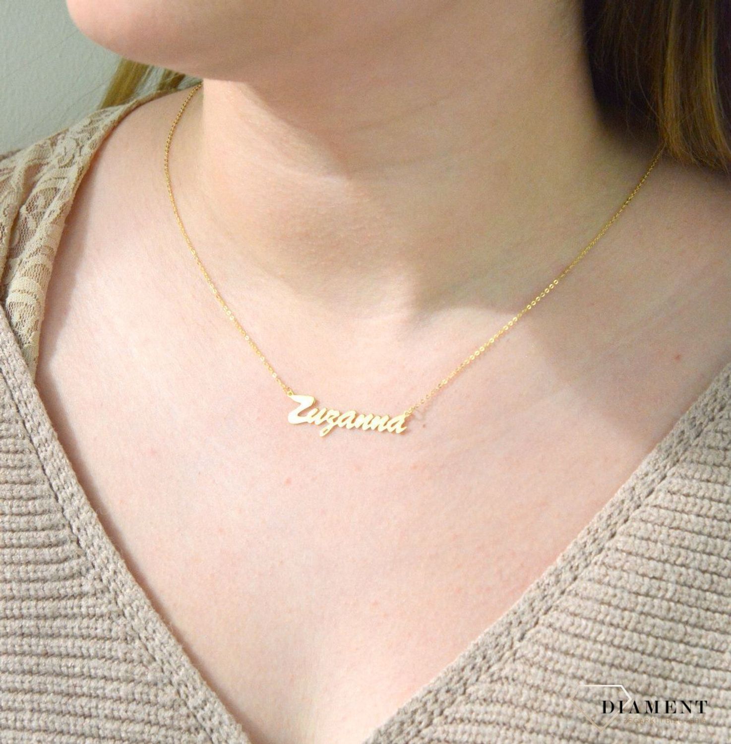Złota celebrytka 333 z imieniem ZUZANNA DIA-NSZ-CEL243NG8KZUZANNA-333.jpg