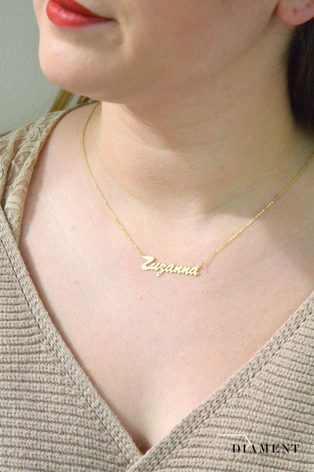 Złota celebrytka 333 z imieniem ZUZANNA DIA-NSZ-CEL243NG8KZUZANNA-333.jpg