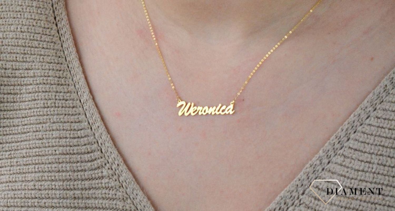Złota celebrytka 333 z imieniem WERONICA DIA-NSZ-CEL244NG8KWERONIKA-333.jpg