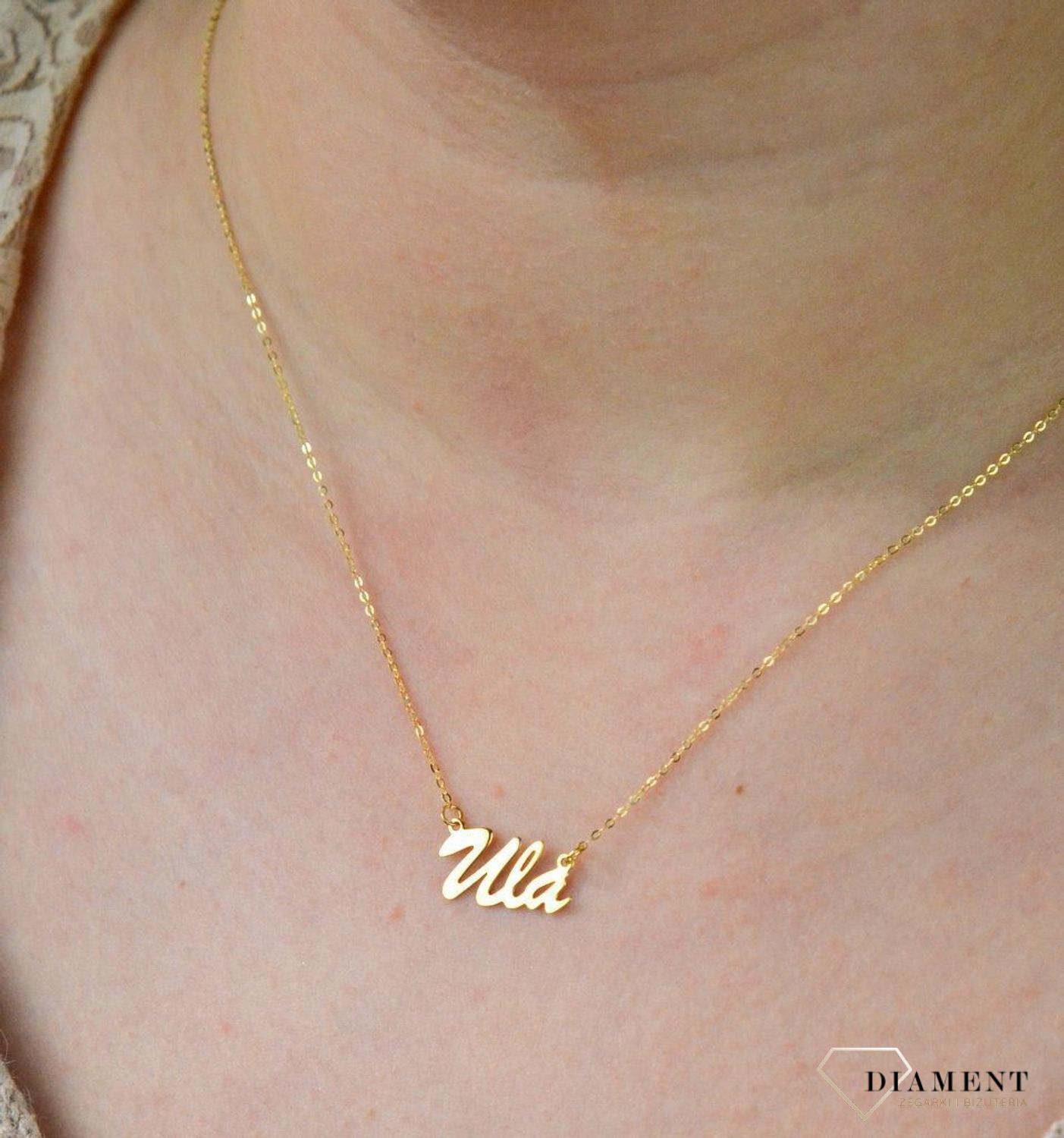 Złota celebrytka 333 z imieniem ULA DIA-NSZ-CEL247NG8KULA-333.jpg