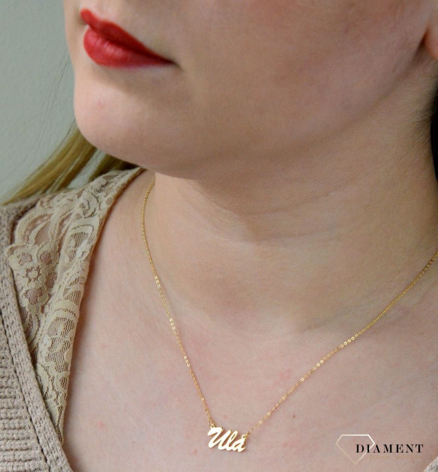 Złota celebrytka 333 z imieniem ULA DIA-NSZ-CEL247NG8KULA-333.jpg