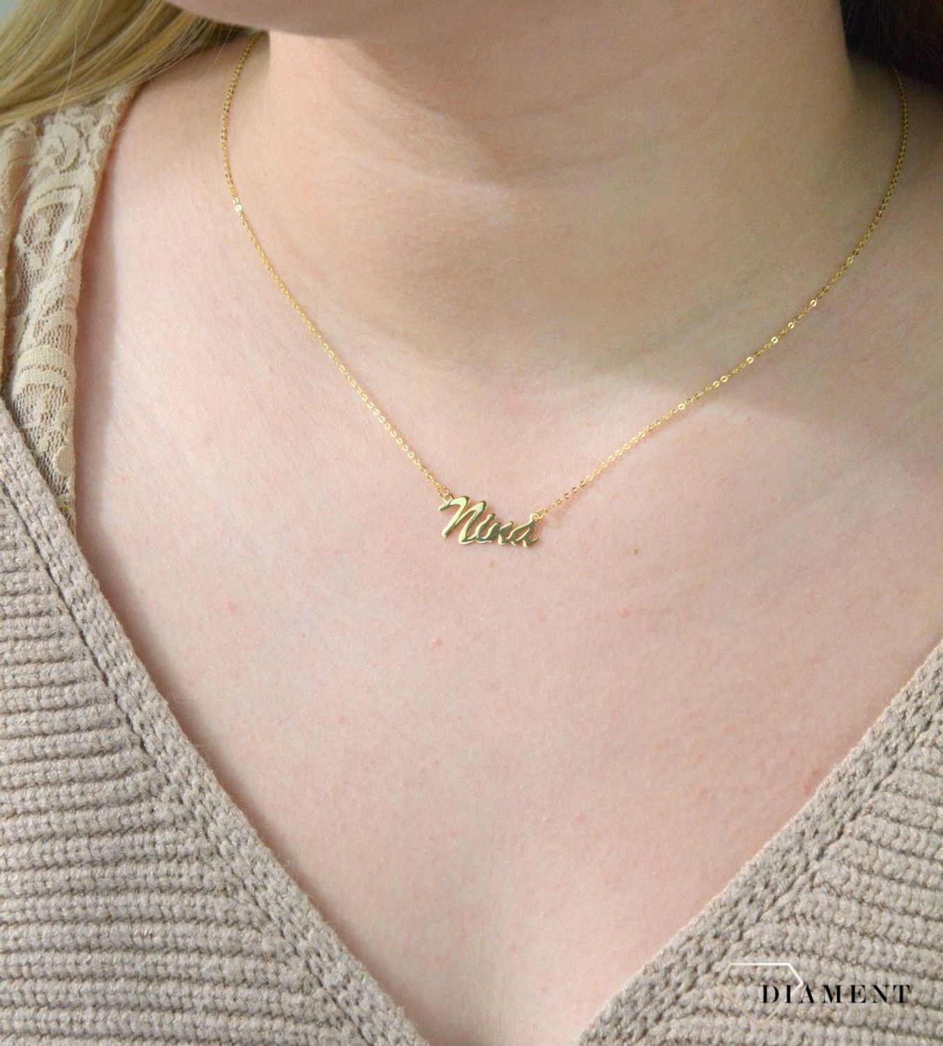 Złota celebrytka 333 z imieniem NINA DIA-NSZ-CEL248NG8KNINA-333.jpg