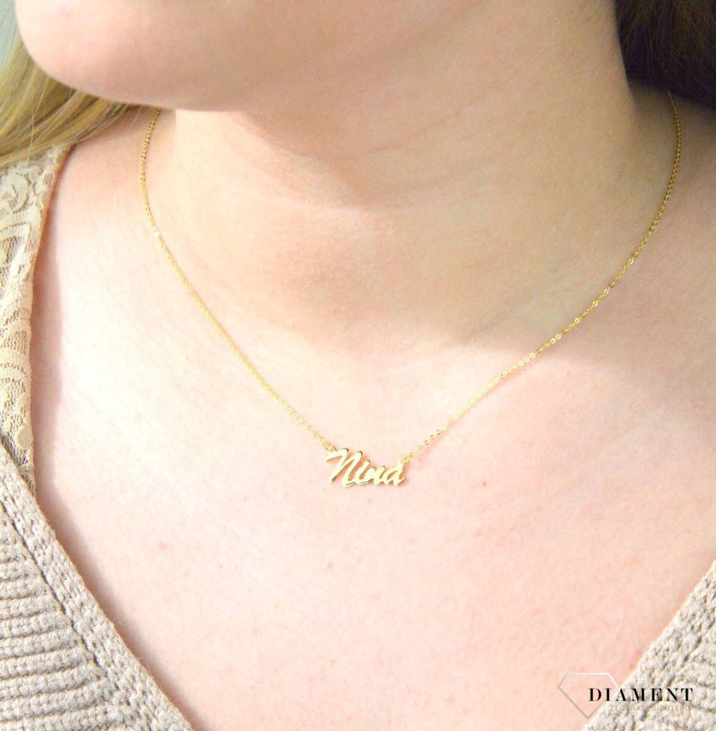 Złota celebrytka 333 z imieniem NINA DIA-NSZ-CEL248NG8KNINA-333.jpg