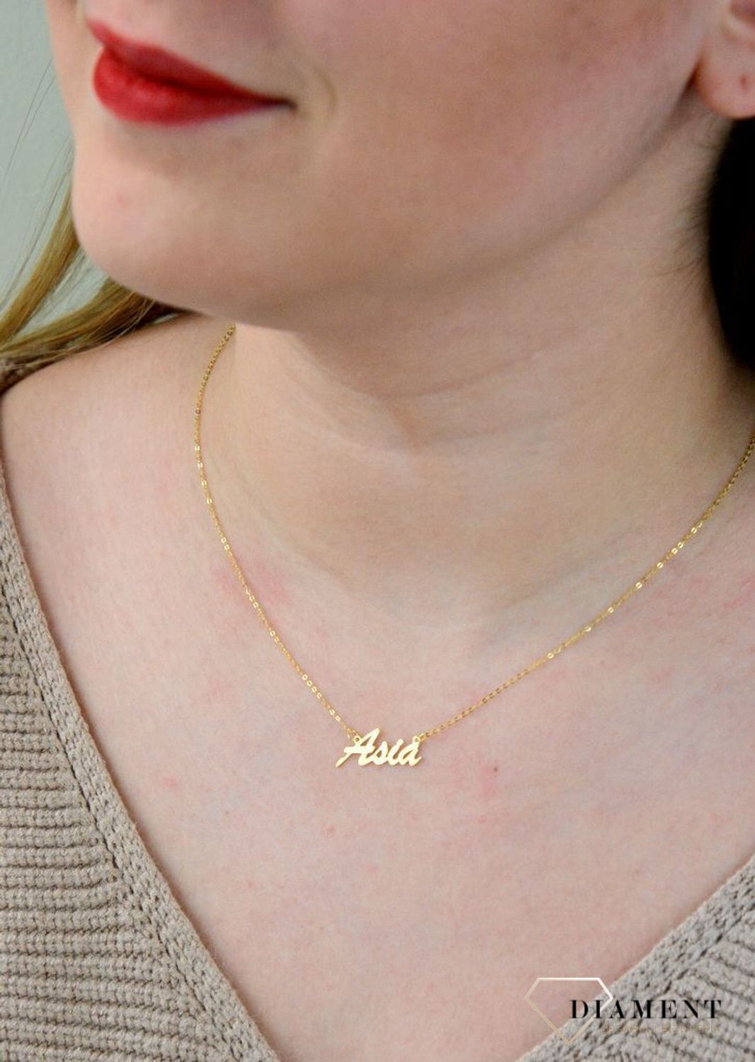 Złota celebrytka 333 z imieniem ASIA DIA-NSZ-CEL249NG8KASIA-333.jpg