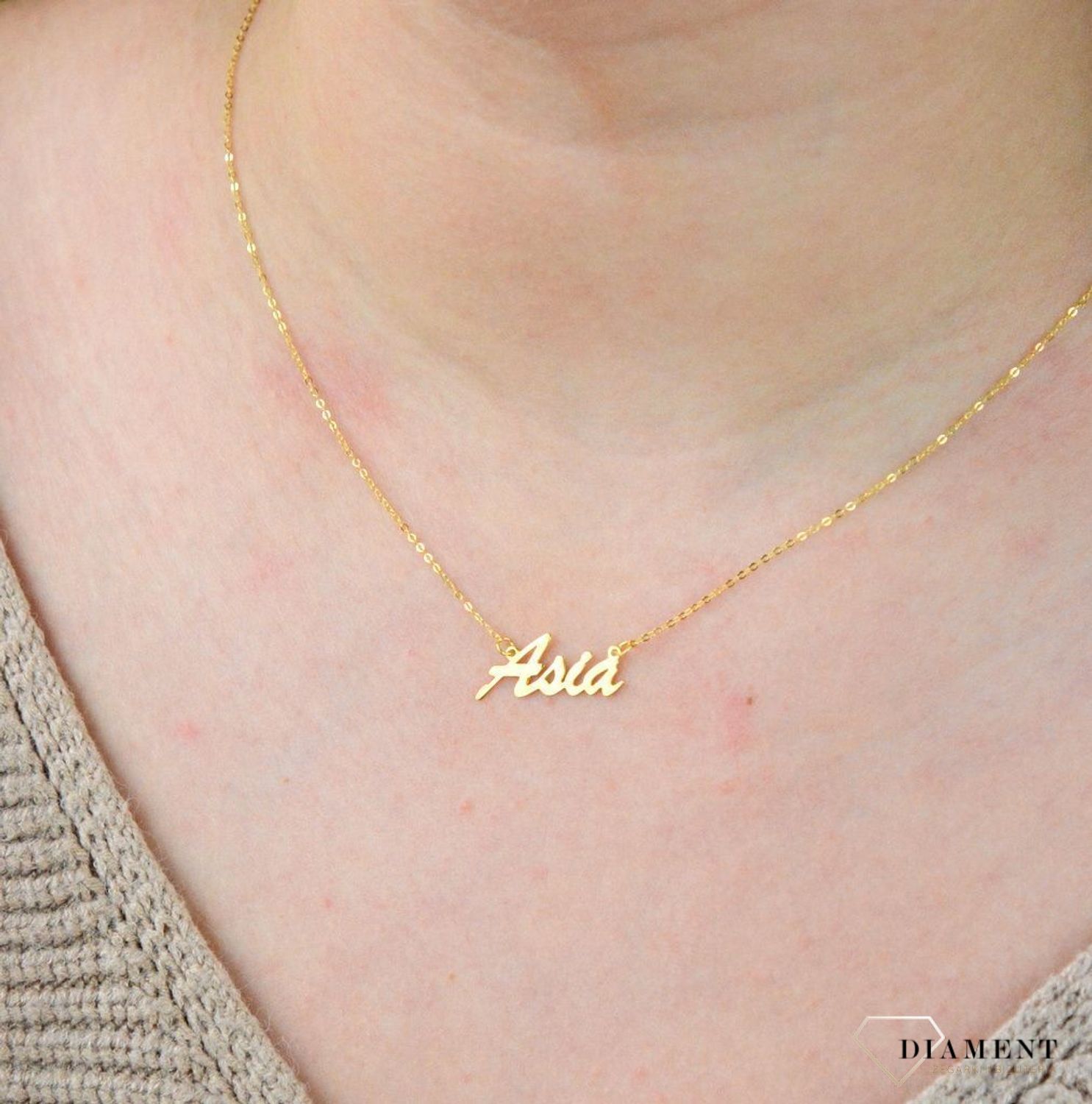Złota celebrytka 333 z imieniem ASIA DIA-NSZ-CEL249NG8KASIA-333.jpg