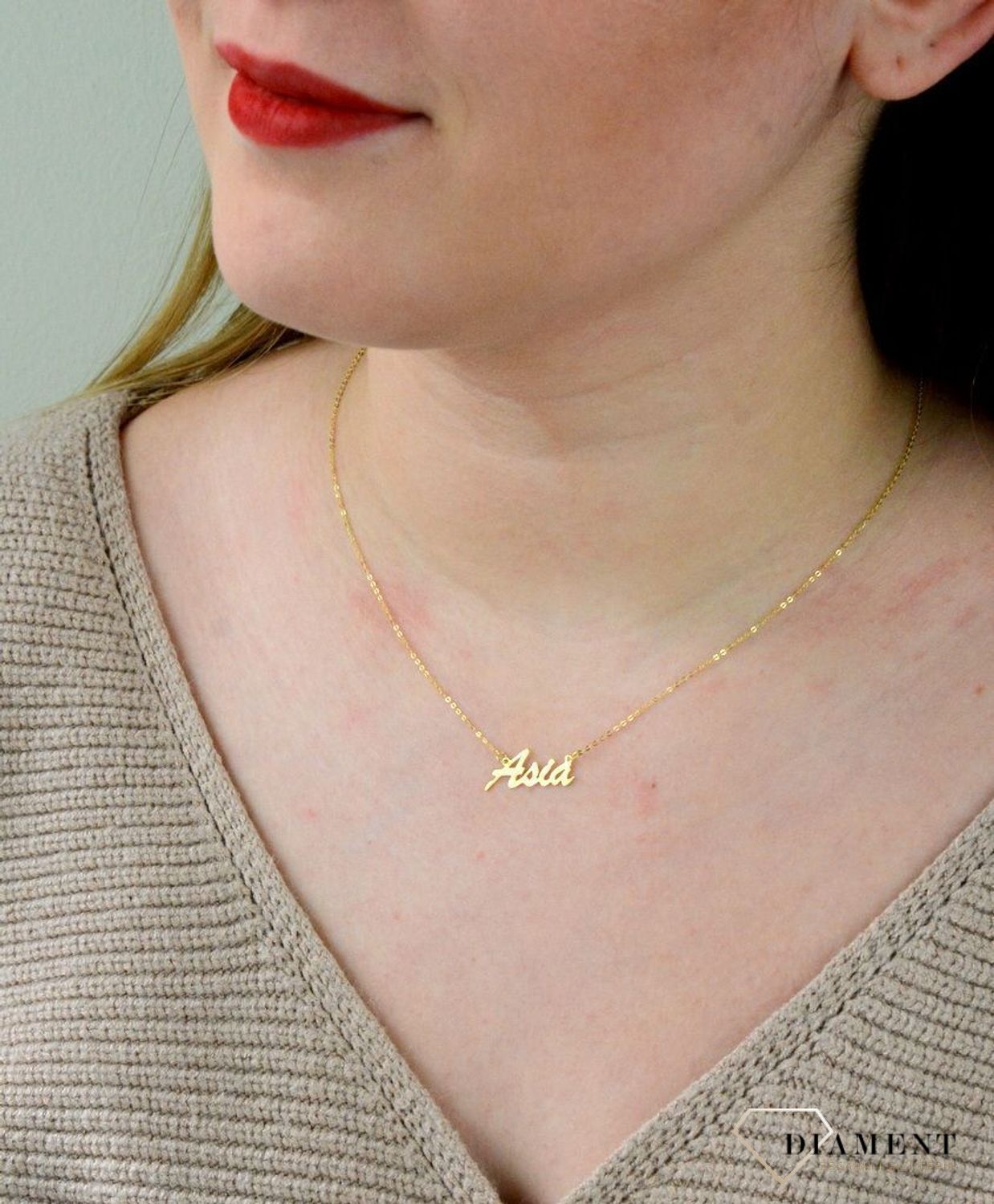 Złota celebrytka 333 z imieniem ASIA DIA-NSZ-CEL249NG8KASIA-333.jpg