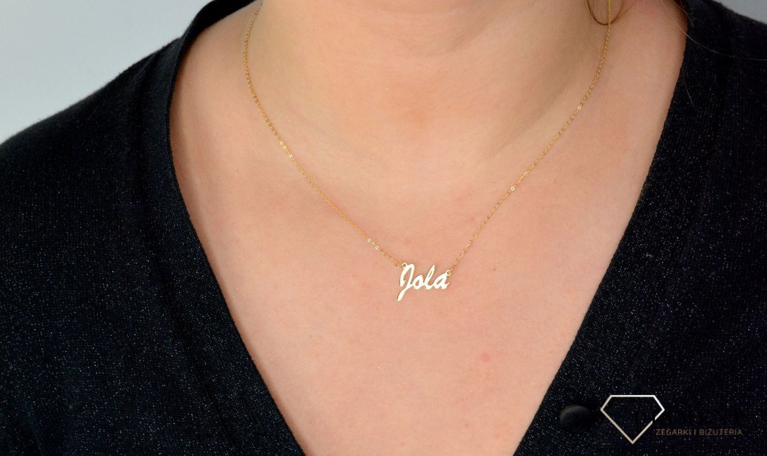 Złoty naszyjnik celebrytka z imieniem JOLA DIA-NSZ-CEL252NG8KJOLA-333.jpg