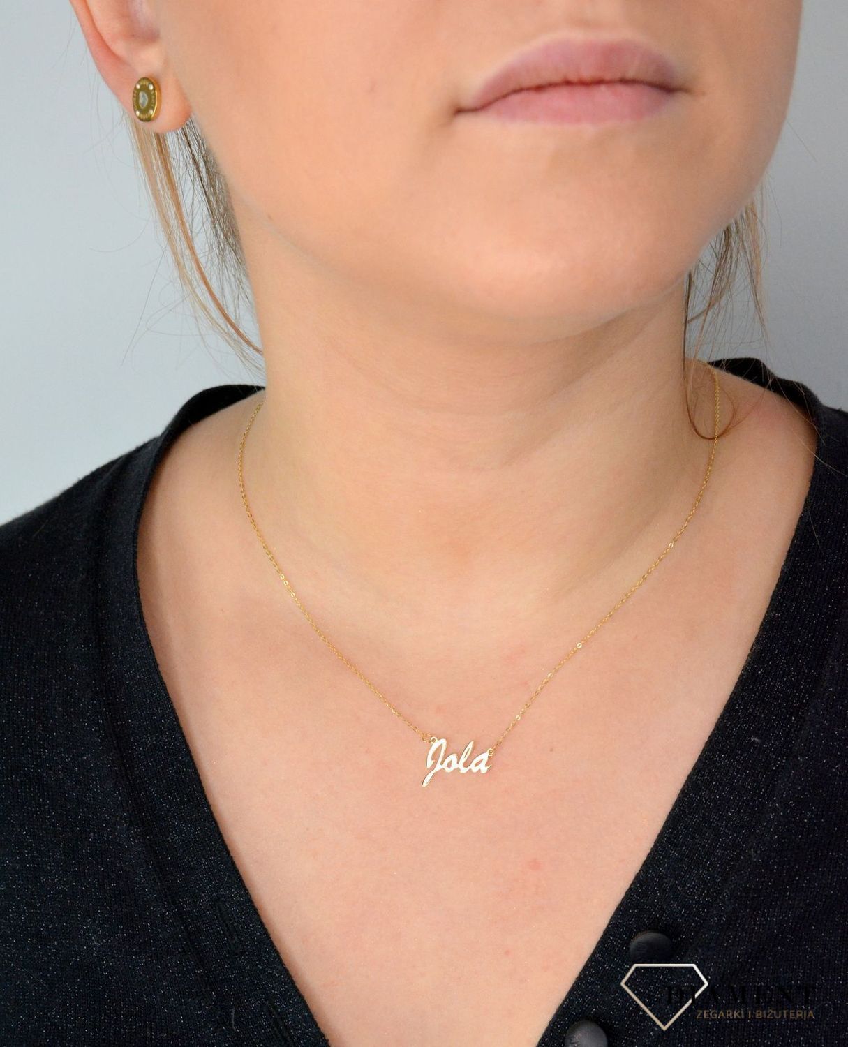 Złoty naszyjnik celebrytka z imieniem JOLA DIA-NSZ-CEL252NG8KJOLA-333.jpg