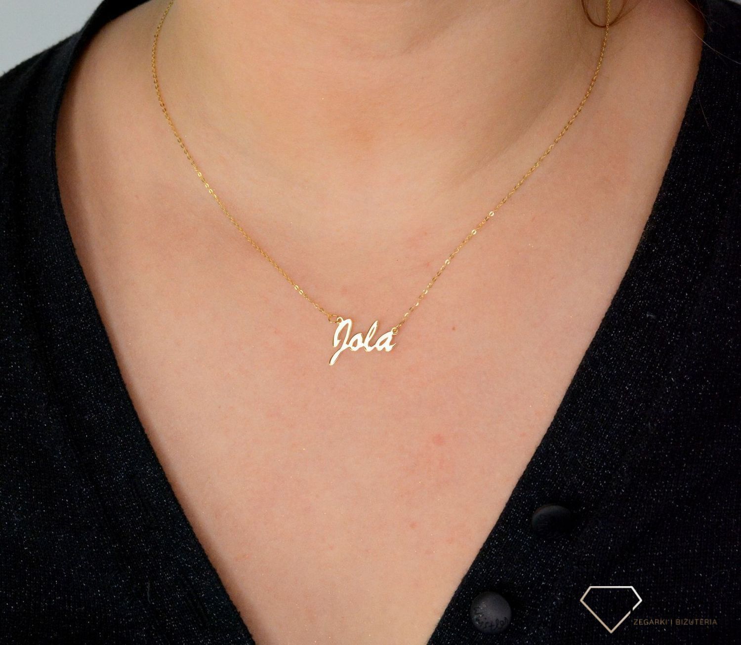Złoty naszyjnik celebrytka z imieniem JOLA DIA-NSZ-CEL252NG8KJOLA-333.jpg