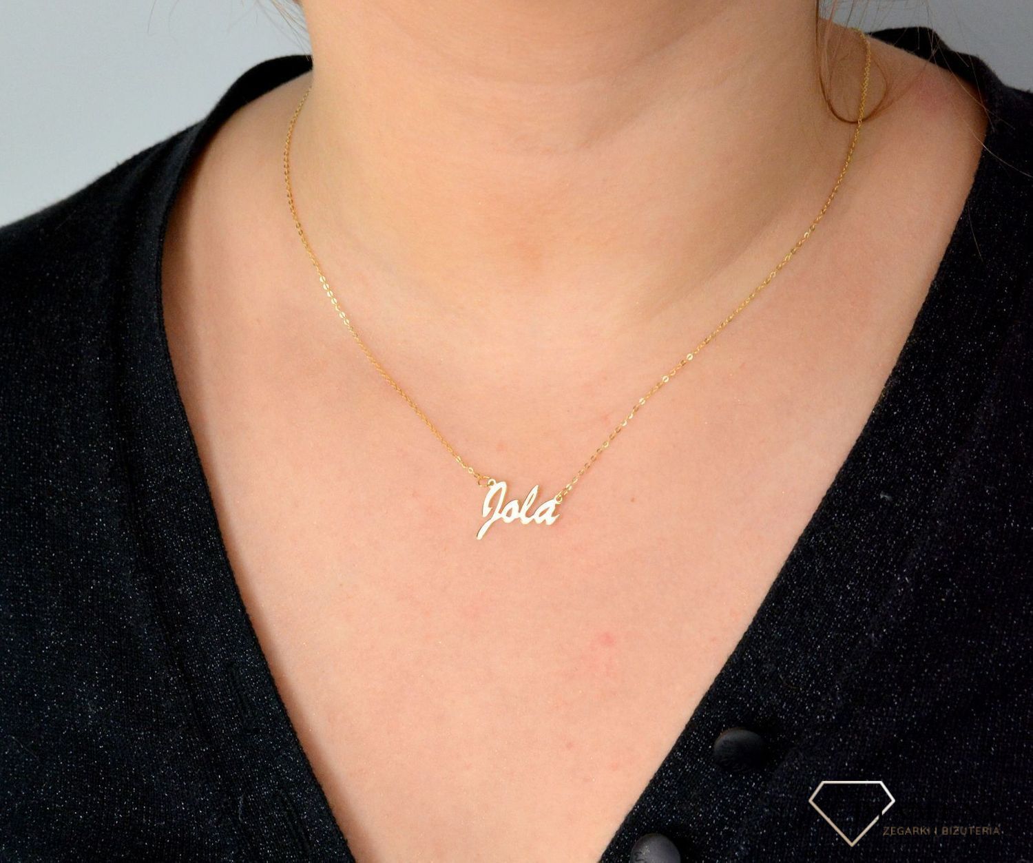 Złoty naszyjnik celebrytka z imieniem JOLA DIA-NSZ-CEL252NG8KJOLA-333.jpg