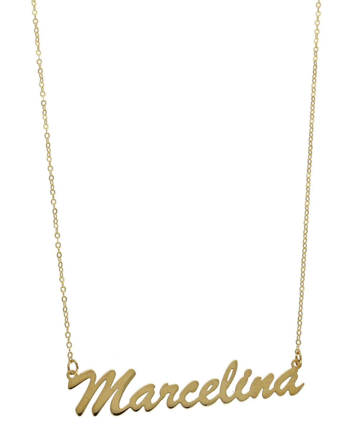 Złoty naszyjnik celebrytka z imieniem MARCELINA DIA-NSZ-CEL252NG8KMARCELINA-333. Subtelny i nowoczesny naszyjnik wykonany z najwyższej jakości złota próby 333. Piękny naszyjnik ze złota z imieniem Marcelina. Jest to doskonały.jpg