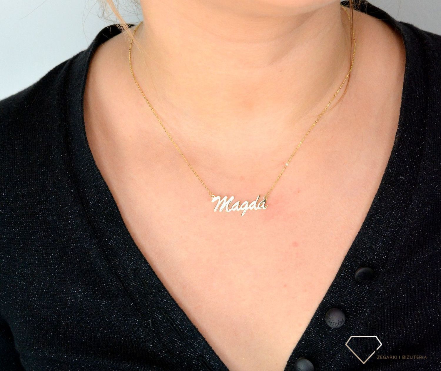 Złoty naszyjnik celebrytka z imieniem MAGDA DIA-NSZ-CEL253NG8KMAGDA-333v.jpg