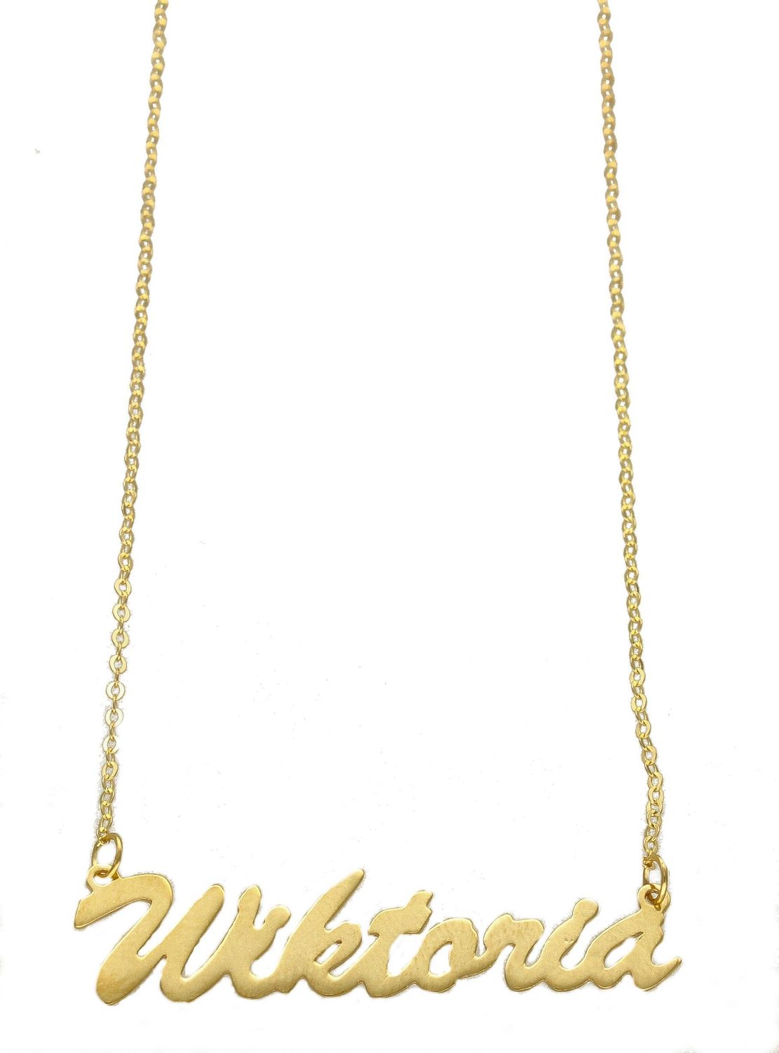 Złoty naszyjnik damski celebrytka 333 imię Wiktoria DIA-NSZ-CEL256NG8KWIKTORIA-333. Złoty naszyjnik celebrytka. Naszyjnik damski celebrytka z imieniem. Naszyjnik złoty z imieniem Wiktoria..jpg
