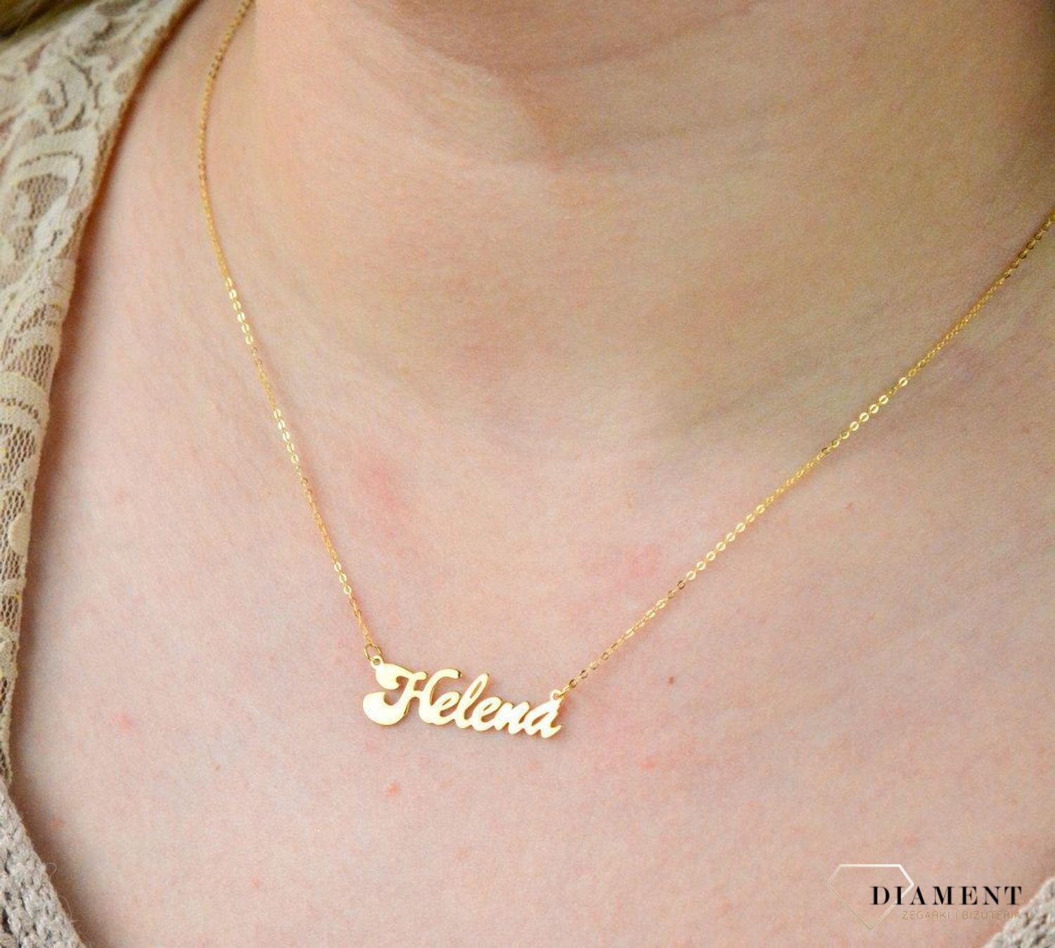 Złota celebrytka 333 z imieniem HELENA DIA-NSZ-CEL259NG8KHELENA-333.jpg