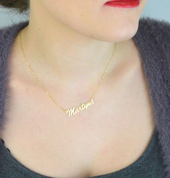 Delikatny naszyjnik złoty 333, łańcuszek ankier z napisem „Martyna”. Długość 42+3 cm, waga 1,24 g. Idealny prezent i personalizowany dodatek (2).JPG