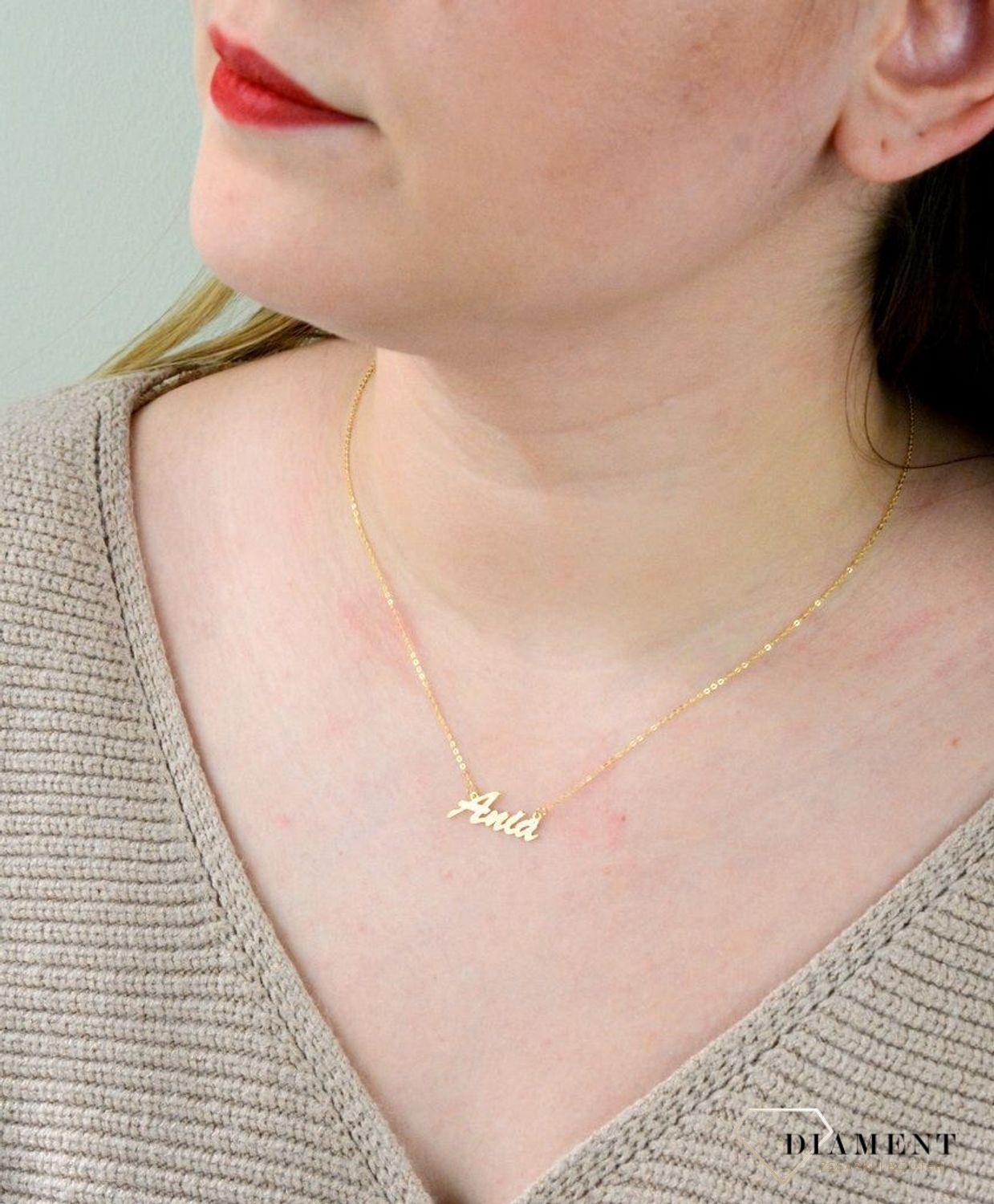 Złota celebrytka 333 z imieniem ANIA DIA-NSZ-CEL261NG8KANIA-333.jpg