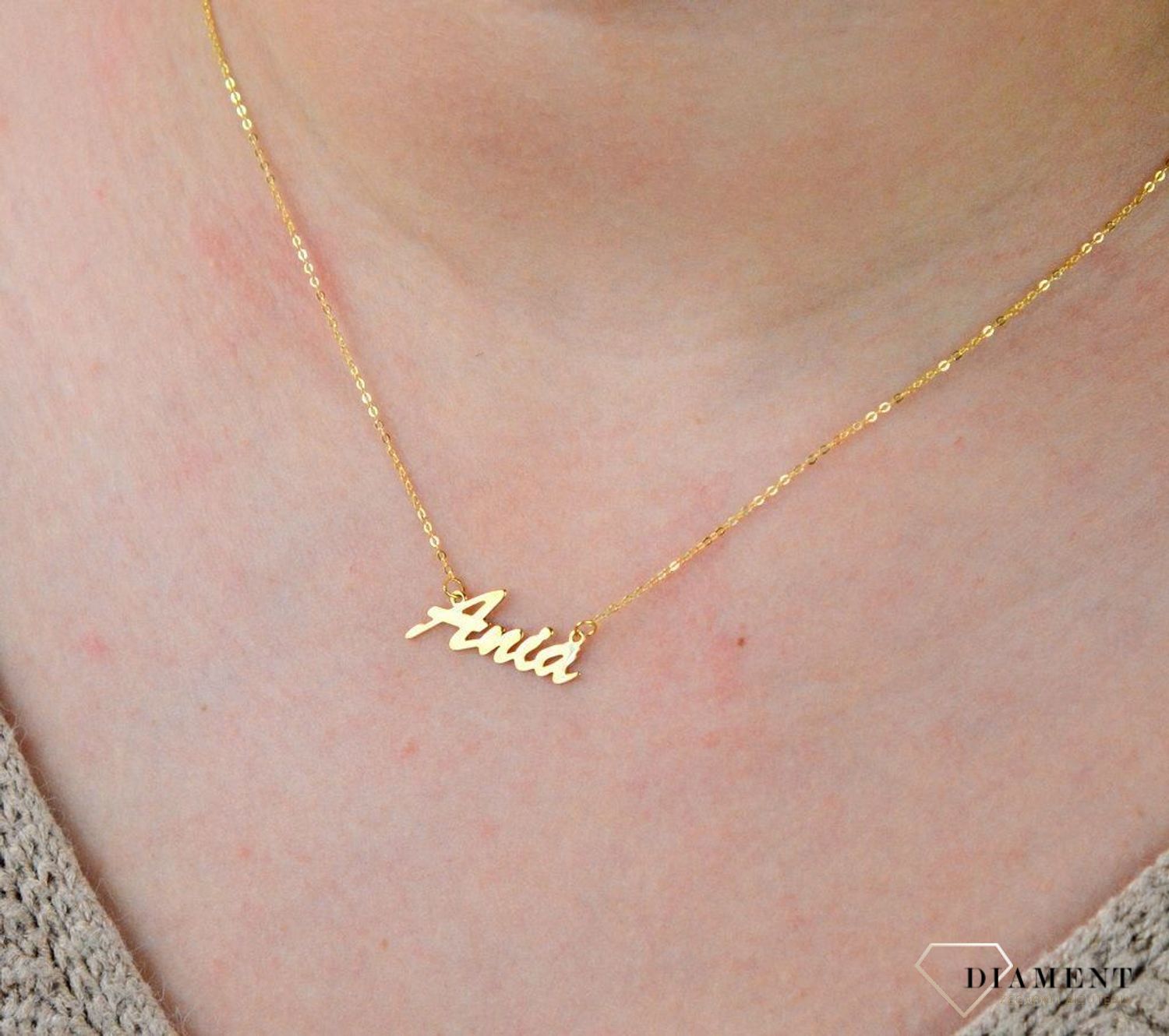 Złota celebrytka 333 z imieniem ANIA DIA-NSZ-CEL261NG8KANIA-333.jpg