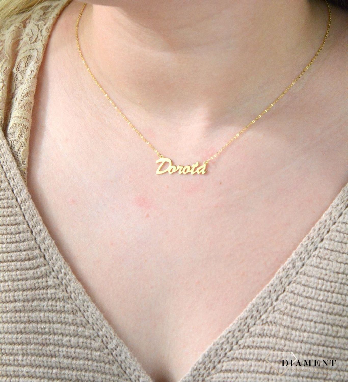 Złota celebrytka 333 z imieniem DOROTA DIA-NSZ-CEL262NG8KDOROTA-333.jpg