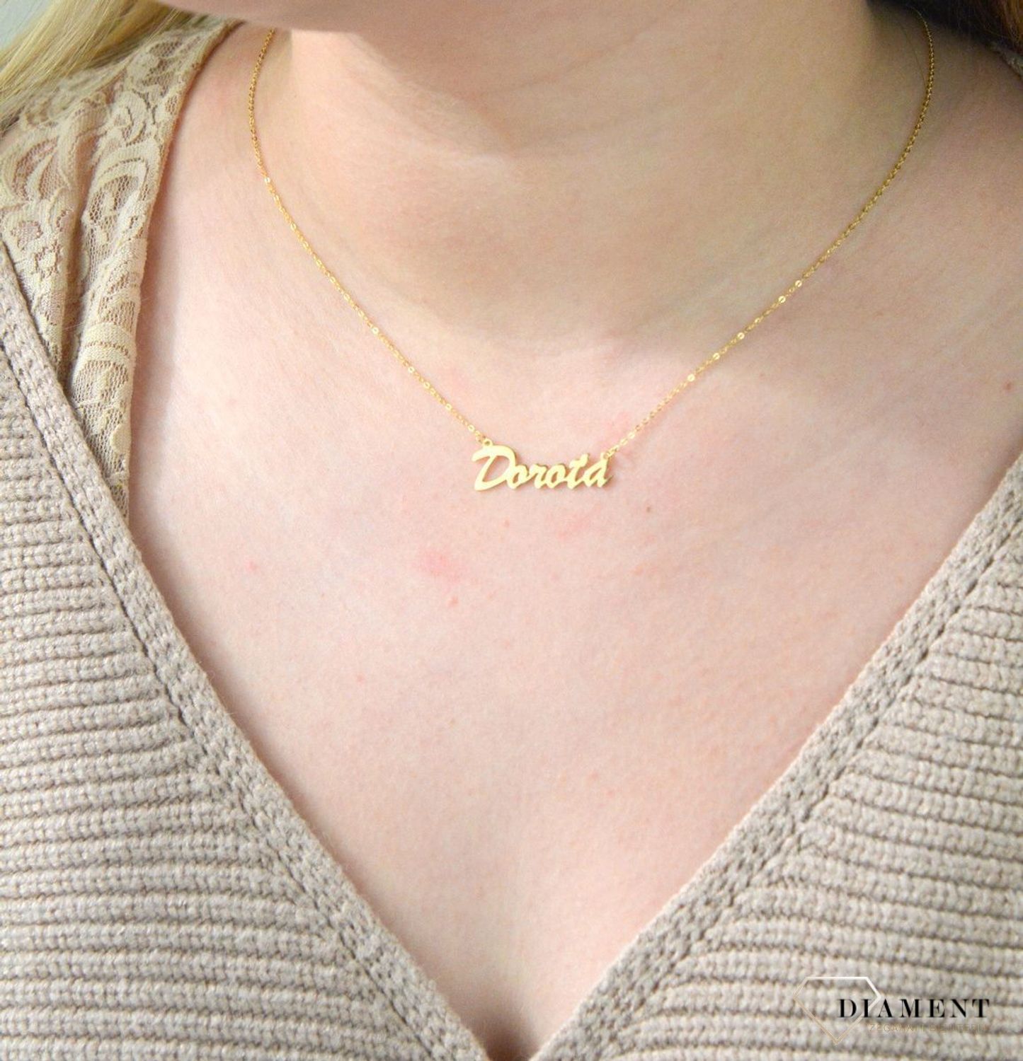 Złota celebrytka 333 z imieniem DOROTA DIA-NSZ-CEL262NG8KDOROTA-333.jpg