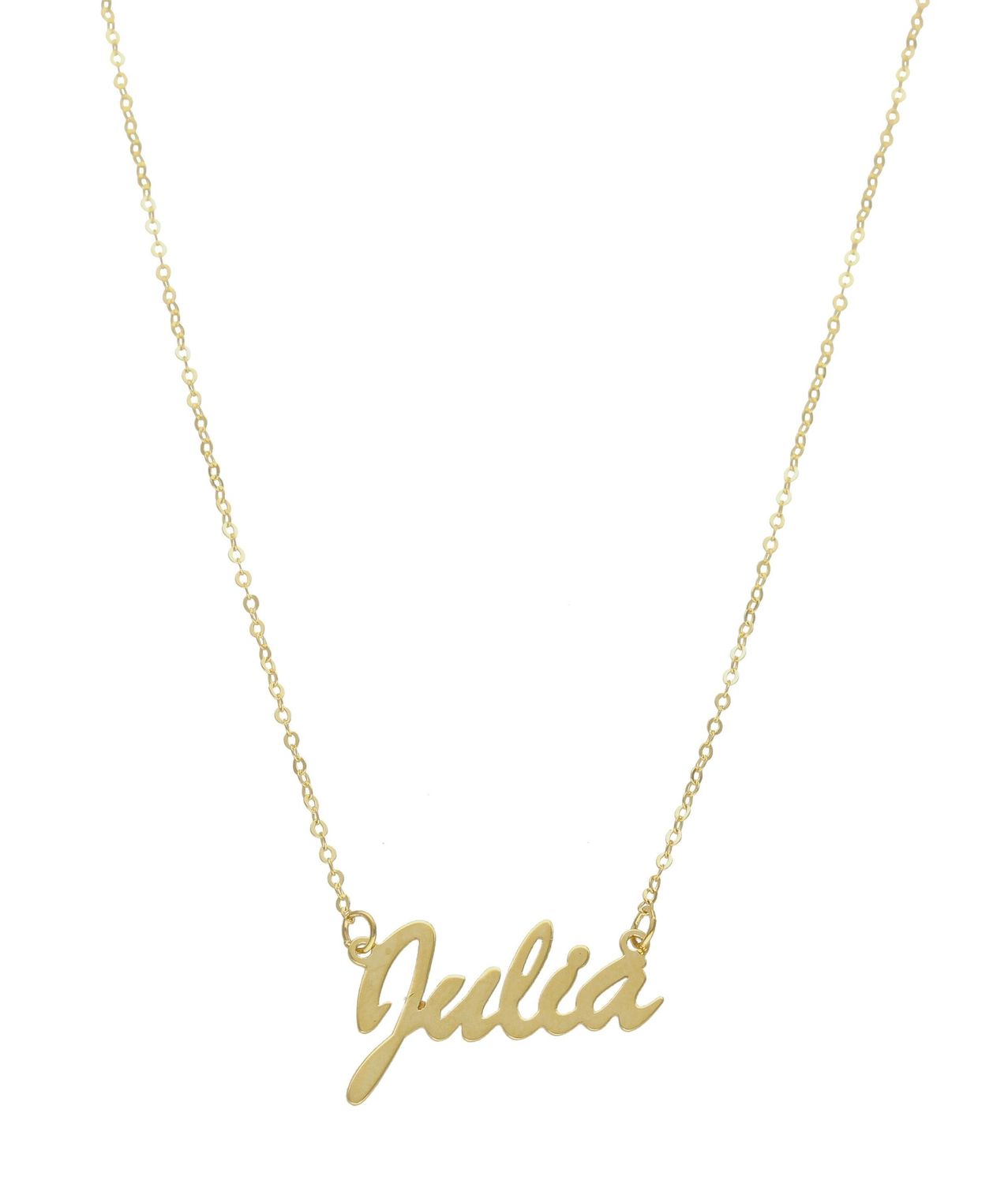 Złota celebrytka 333 z imieniem Julia DIA-NSZ-CEL263NG8KJULIA-333-333. Subtelny i nowoczesny naszyjnik wykonany z najwyższej jakości złota próby 333. Piękny naszyjnik ze złota z imieniem Julia.  Naszyjnik jest wykonany w fo.jpg
