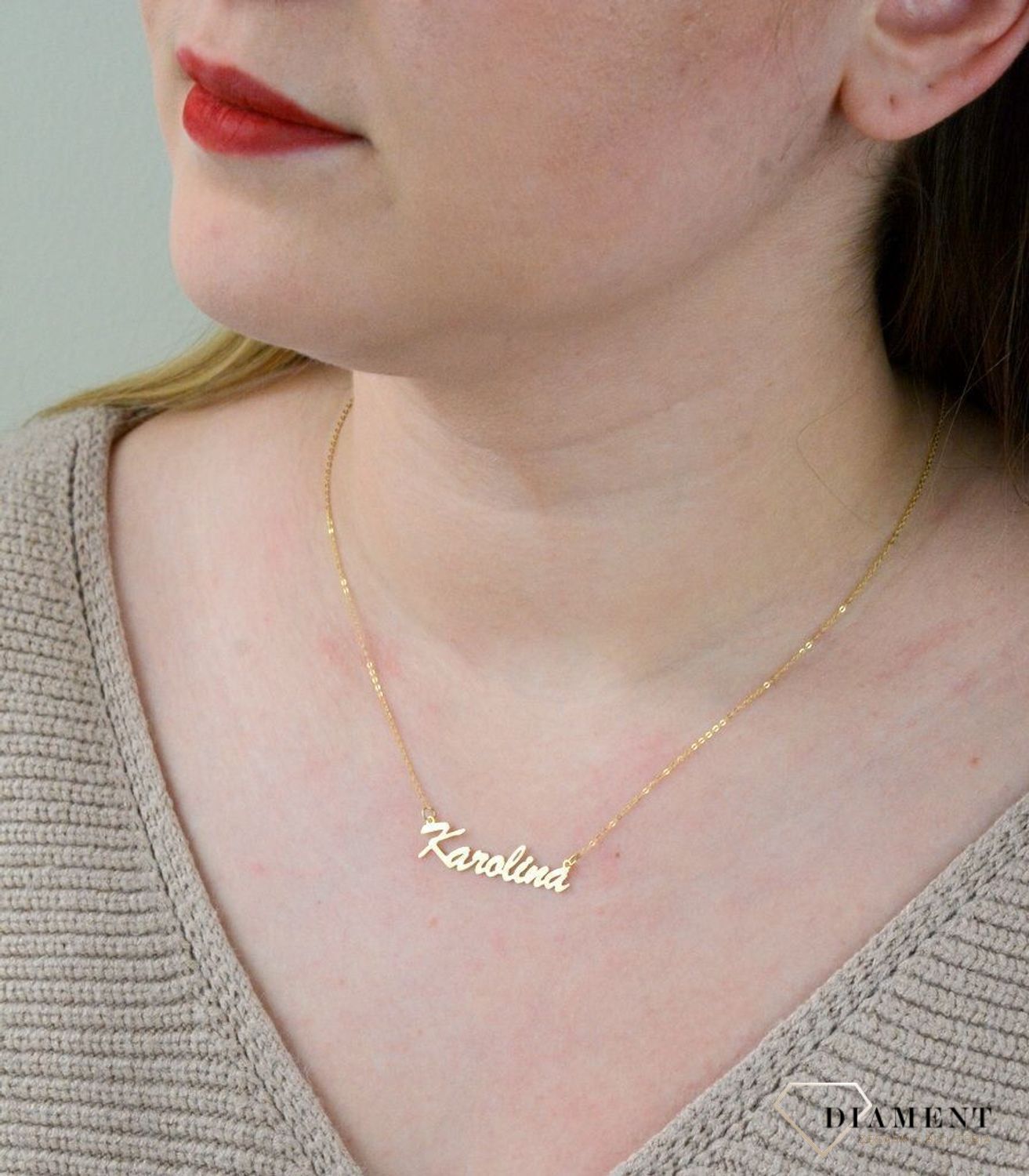 Złota celebrytka 333 z imieniem KAROLINA DIA-NSZ-CEL264NG8KKAROLINA-333.jpg