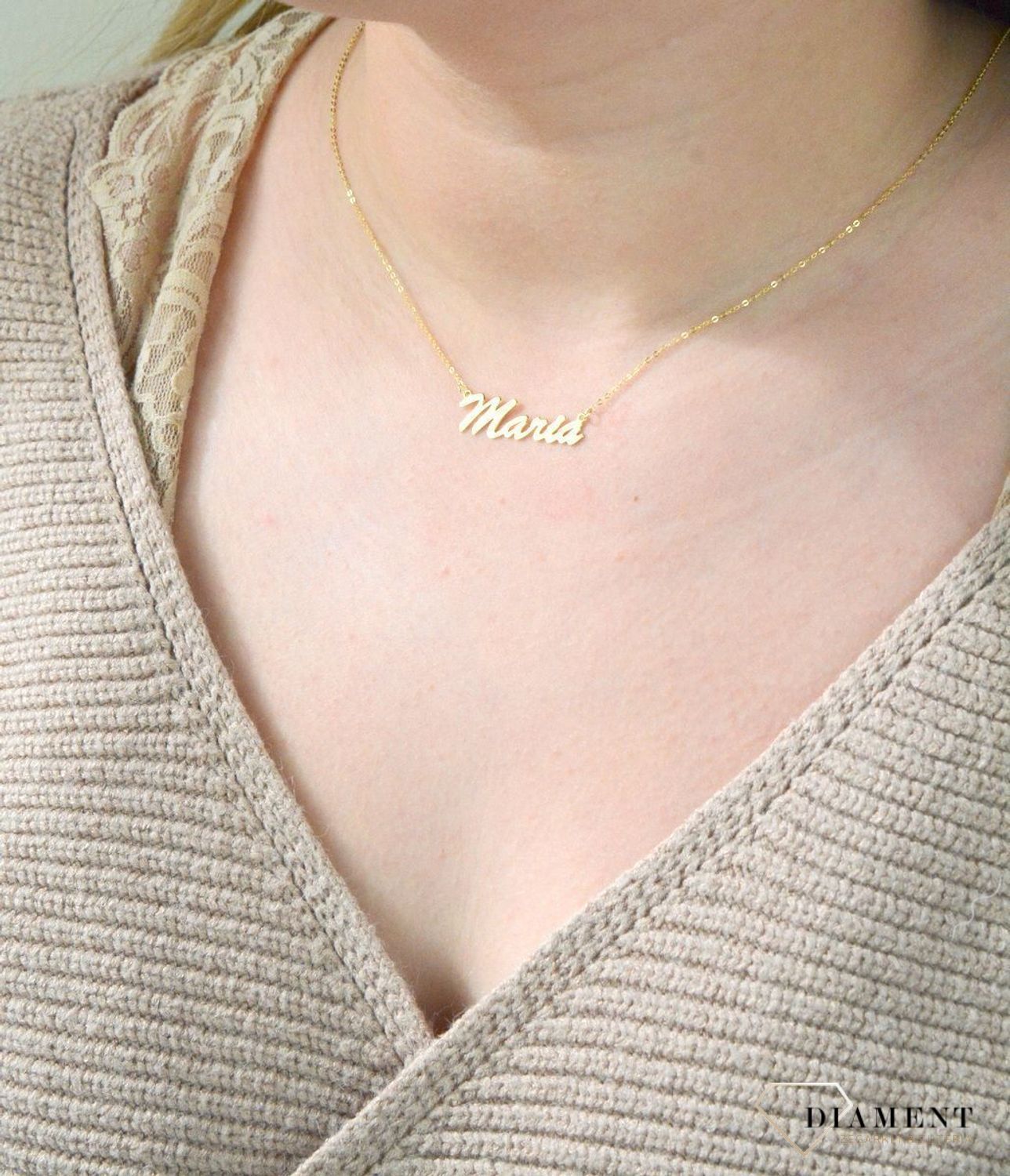 Złota celebrytka 333 z imieniem MARIA DIA-NSZ-CEL265NG8KMARIA-333.jpg