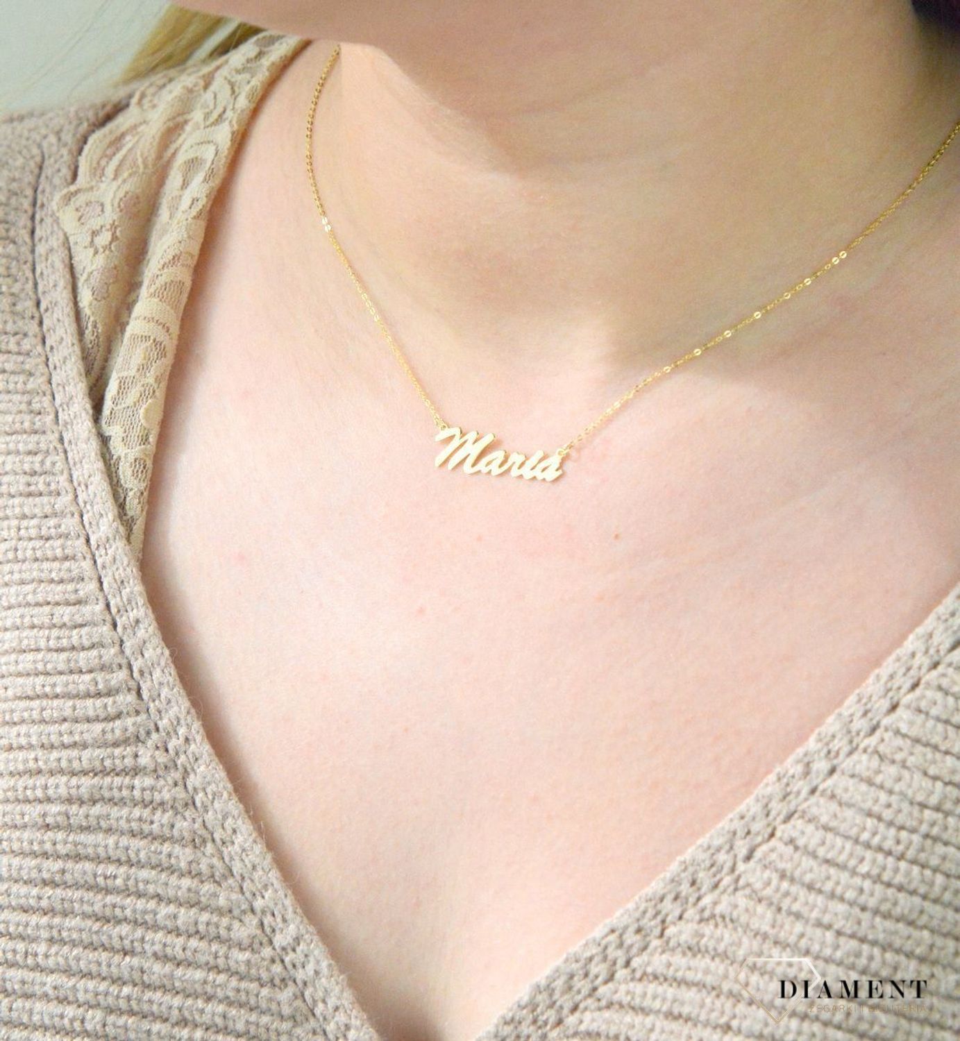 Złota celebrytka 333 z imieniem MARIA DIA-NSZ-CEL265NG8KMARIA-333.jpg