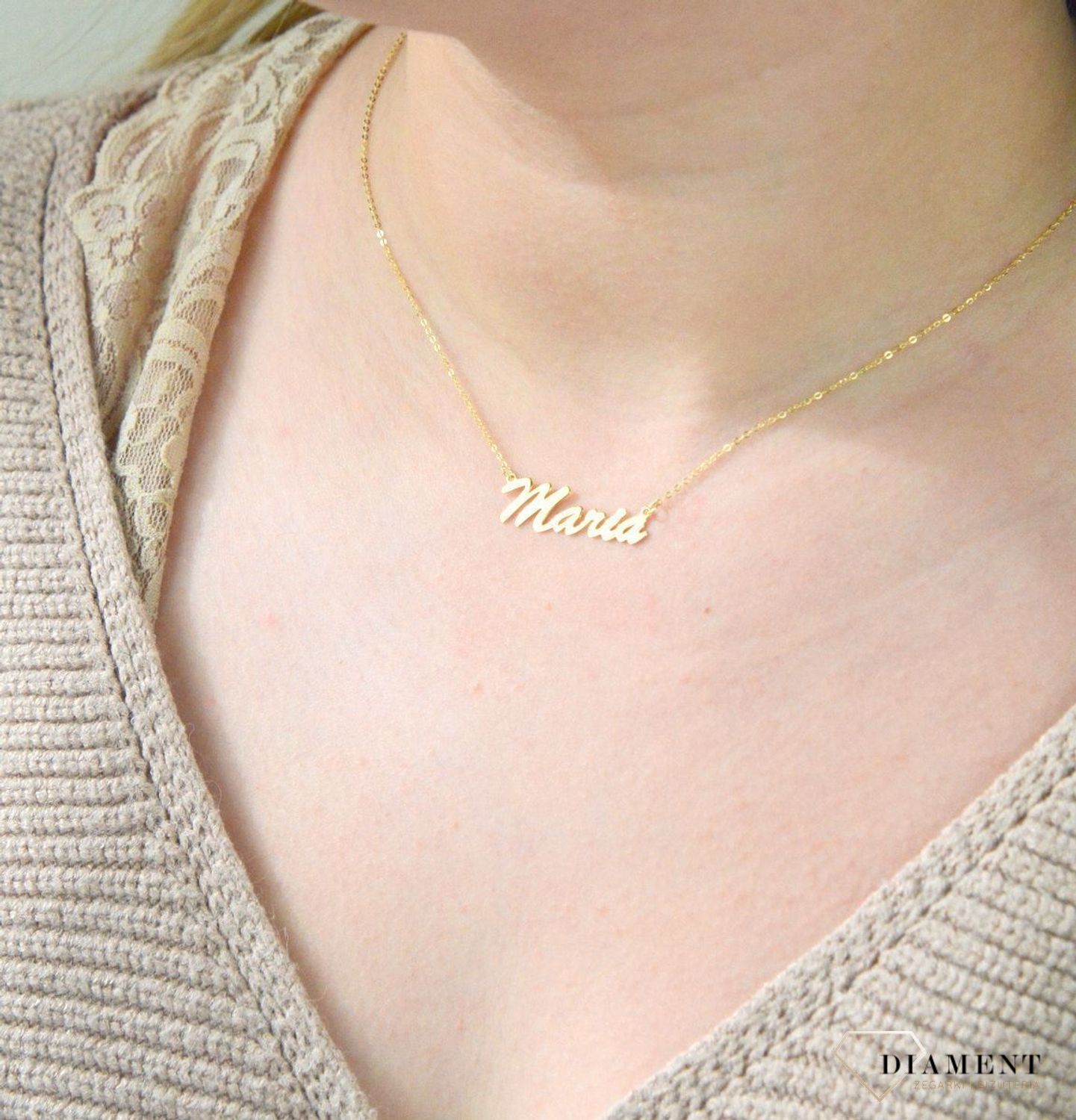 Złota celebrytka 333 z imieniem MARIA DIA-NSZ-CEL265NG8KMARIA-333.jpg