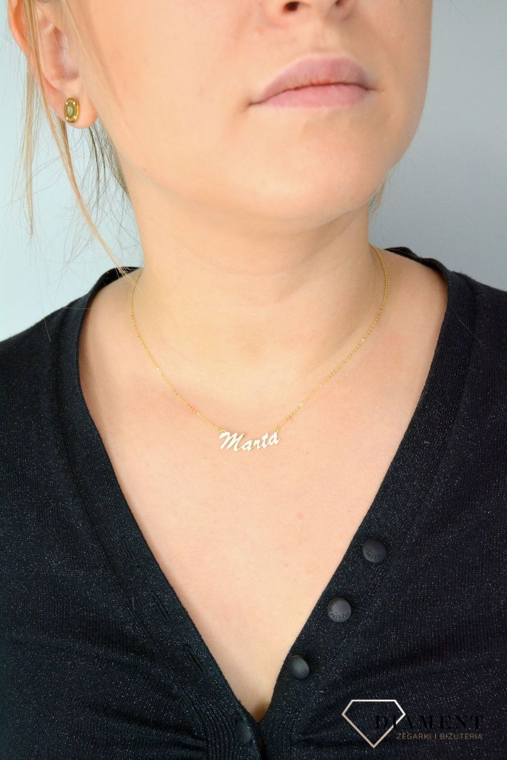 Złoty naszyjnik celebrytka z imieniem MARTA DIA-NSZ-CEL275NG8KMARTA-333.jpg