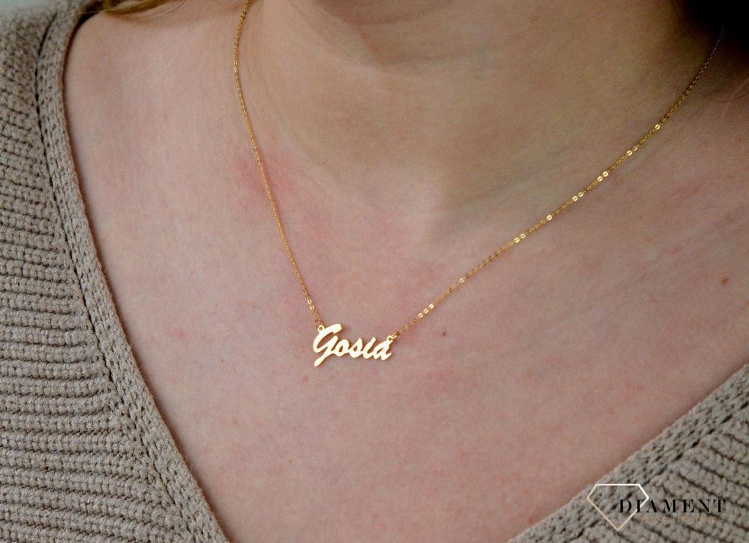 Złota celebrytka 333 z imieniem GOSIA DIA-NSZ-CEL276NG8KGOSIA-333.jpg