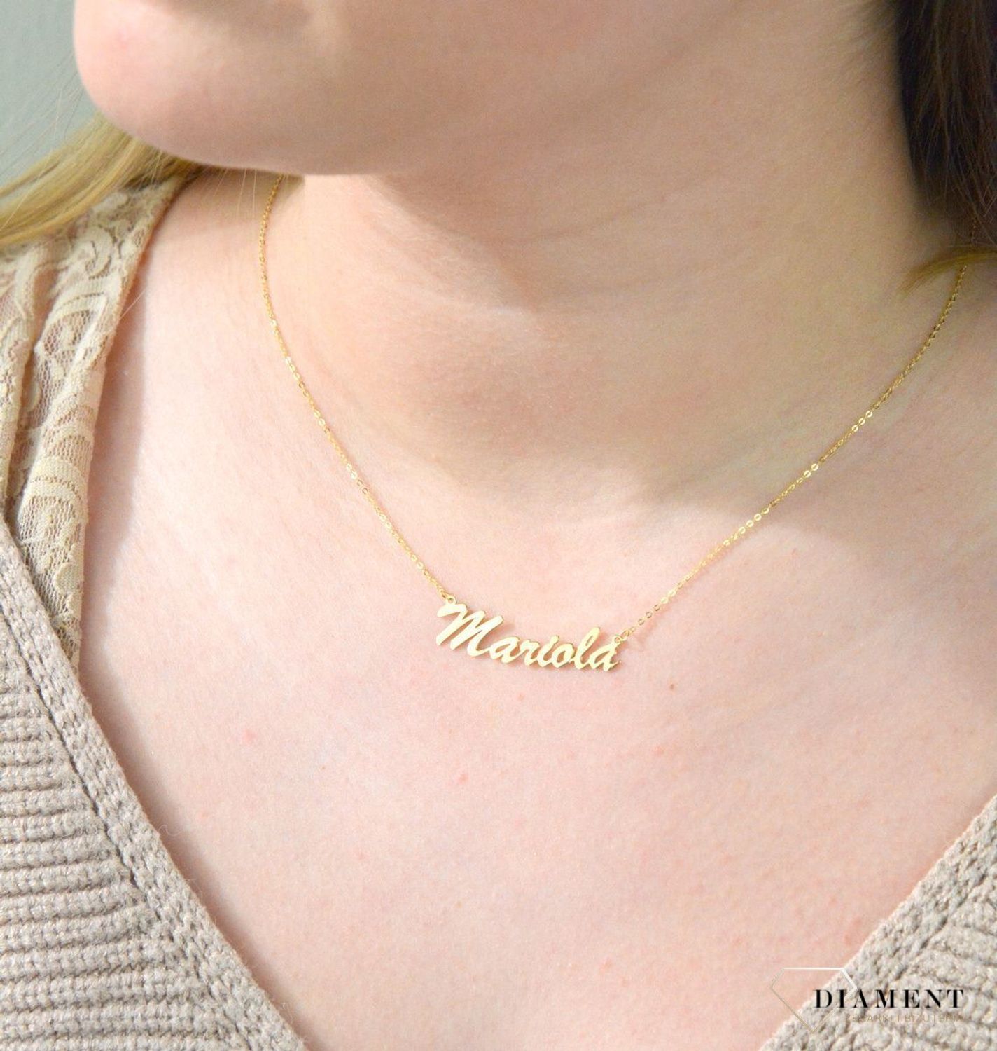 Złota celebrytka 333 z imieniem MARIOLA DIA-NSZ-CEL305NG8KMARIOLA-333.jpg