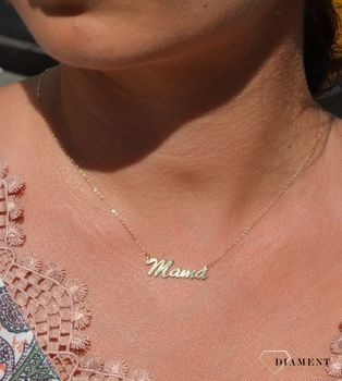 Złoty naszyjnik celebrytka 333 'mama' prezent dla mamy. ✓Złote Naszyjniki Damskie (2).JPG