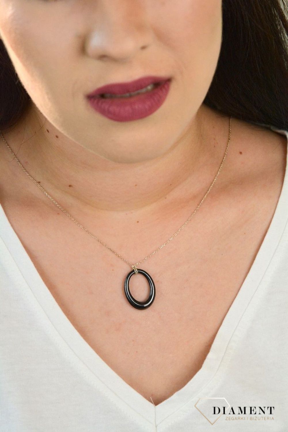 Srebrny naszyjnik celebrytka zawieszka z ceramiki DIA-NSZ-CERAMIKA1-925.jpg