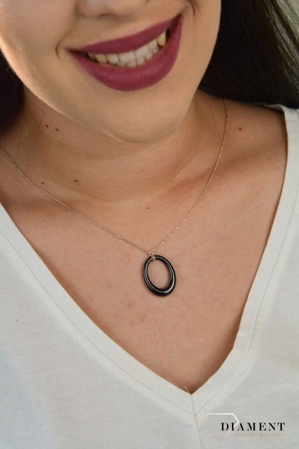 Srebrny naszyjnik celebrytka zawieszka z ceramiki DIA-NSZ-CERAMIKA1-925.jpg