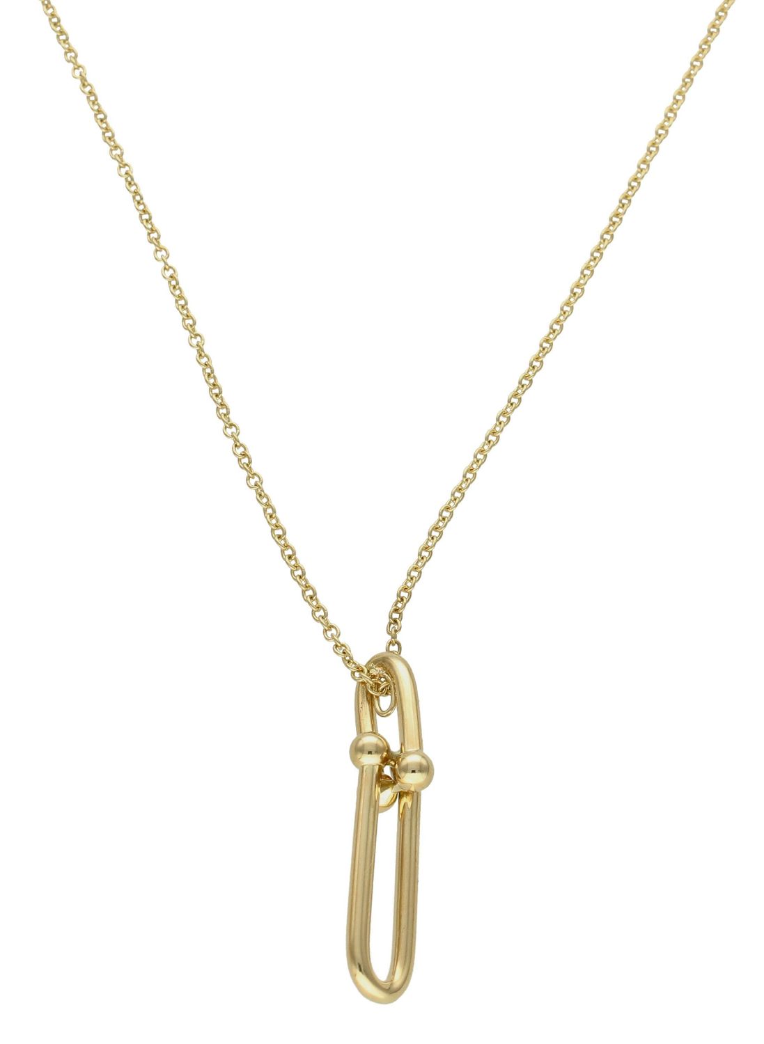 Złoty naszyjnik 585 celebrytka z zawieszką spinacz DIA-NSZ-CG10032-585.  Złoty naszyjnik idealnie sprawdzi się w minimalistycznych zestawieniach na co dzień, ujmując jednocześnie starannym oraz estetycznym wykonaniem. Del.jpg