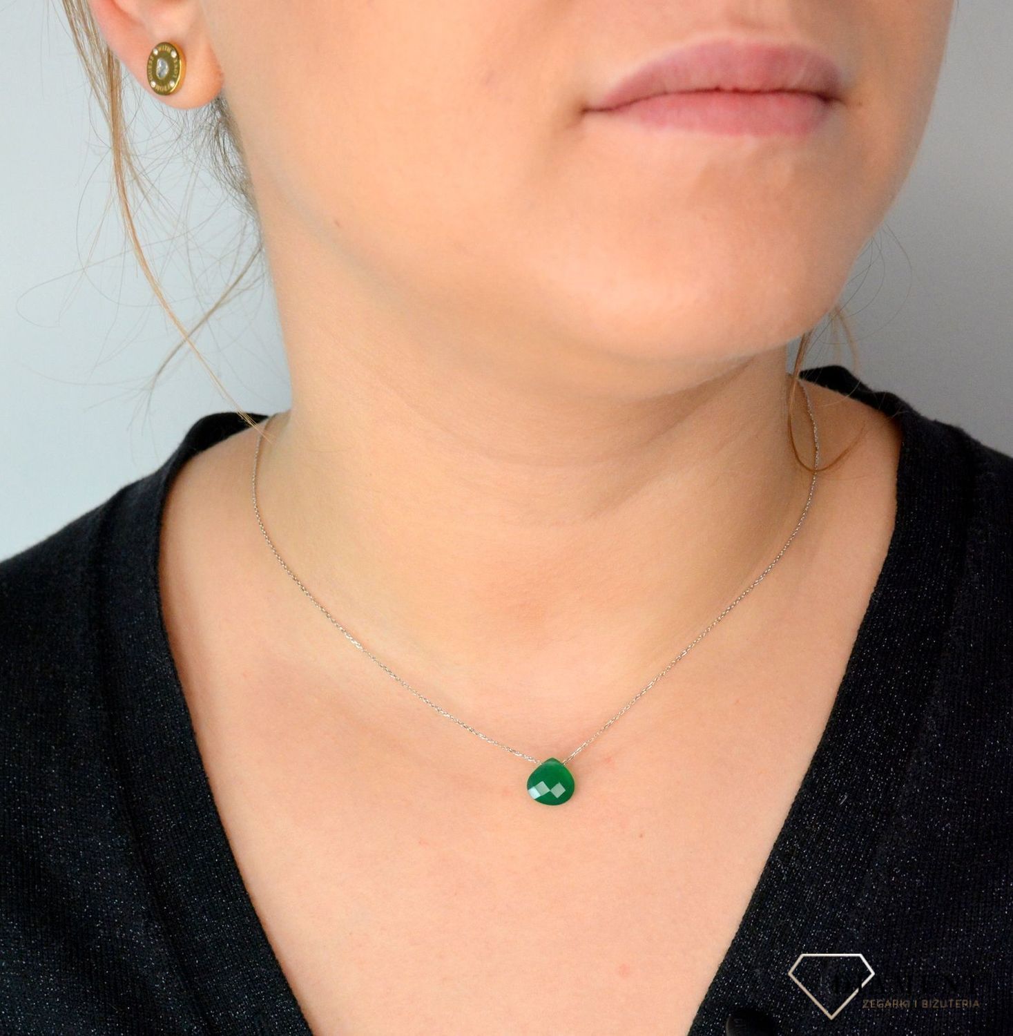 Naszyjnik celebrytka z zawieszką chalcedon chromowy DIA-NSZ-CHALCEDON1-925.jpg