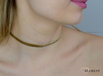 Naszyjnik choker na szyję beżowy z regulacją DIA-NSZ-CHOKER-BEŻOWY-925 (2).JPG