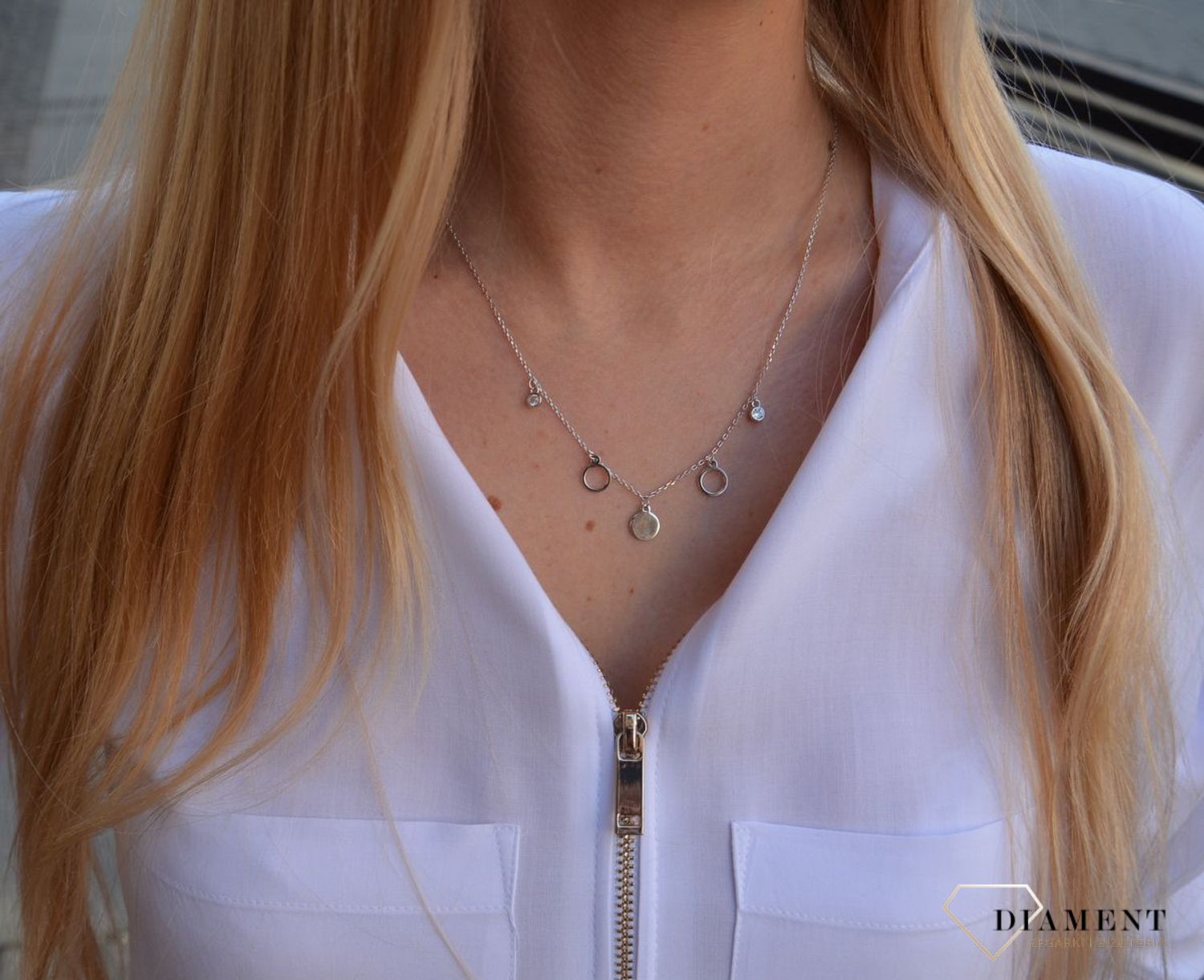 Srebrny naszyjnik celebrytka choker z wiszącymi elementami DIA-NSZ-CHOKER2-925.jpg